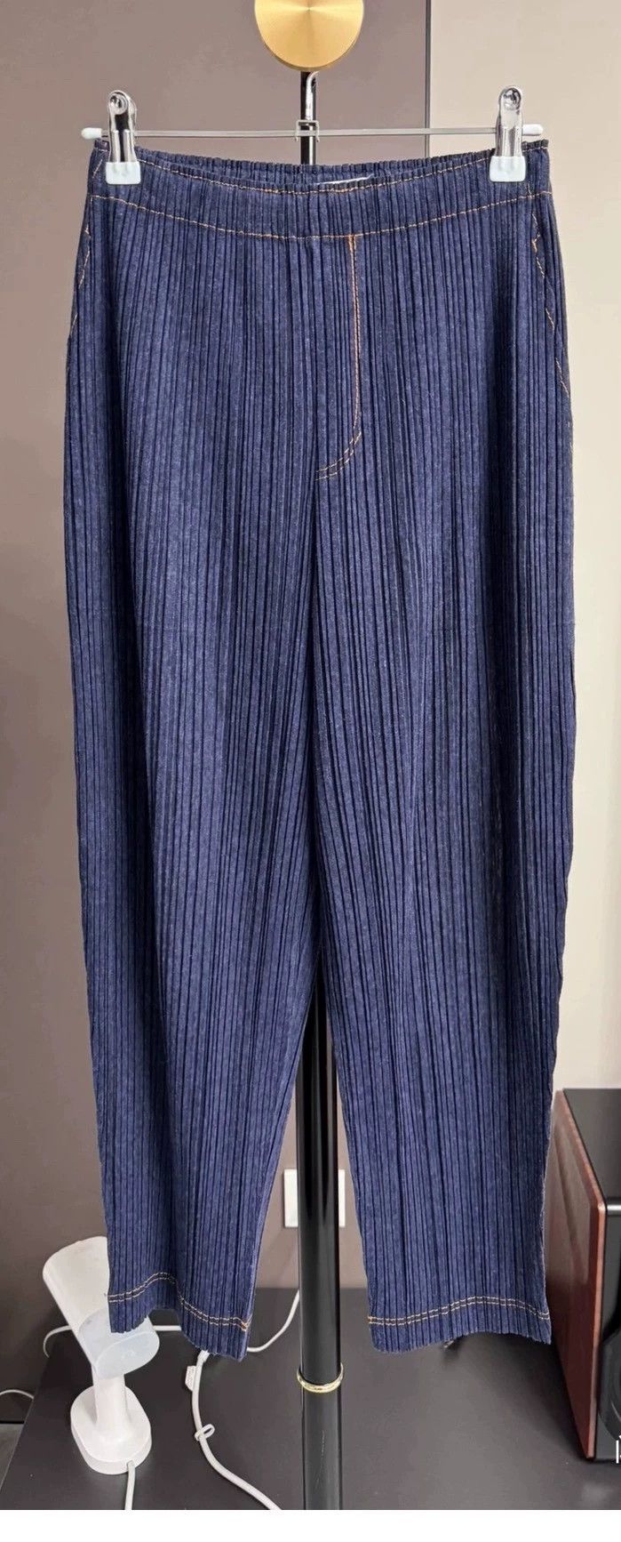 Issey Miyake issey miyake size:3 Blue straight-leg pants Size 42" / US 20 - 1 Thumbnail