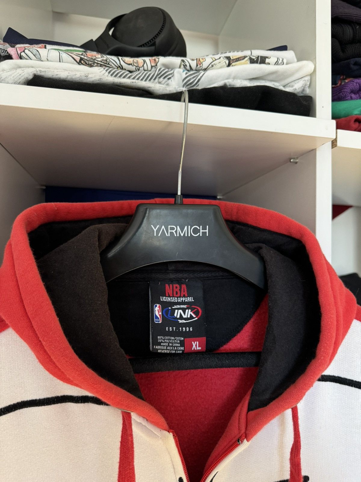 NBA Vintage Chicago Buls Embroidered Sewn Hoodie Size US XL / EU 56 / 4 - 4 Thumbnail