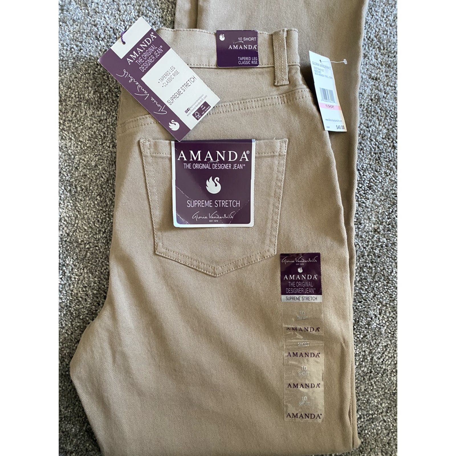 Gloria Vanderbilt VINTAGE Gloria Vanderbilt Amanda Jeans Brown 10 Short Women’s Tapered NWT Hazelnut Size 32" / US 10 / IT 46 - 2 Thumbnail