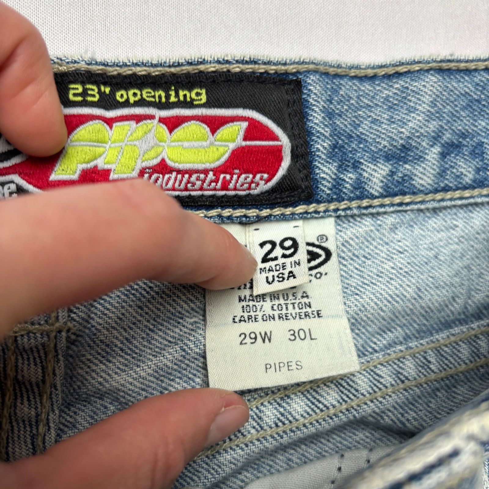 JNCO × Vintage Vintage 90s JNCO 179 Pipes Wide Leg Baggy Jeans 29x29 Y2K Size US 29 - 7 Thumbnail