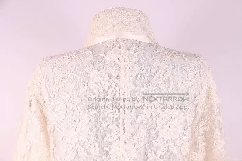 Valentino Valentino Off-white lace top shirt Size L / US 10 / IT 46 - 3 Thumbnail