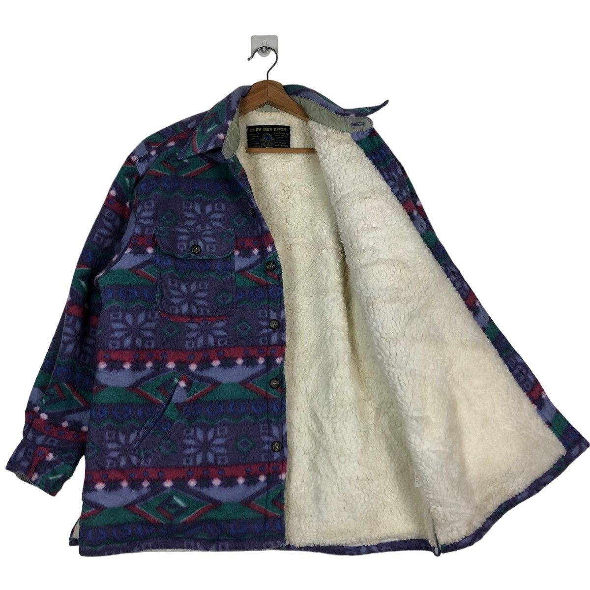Japanese Brand × Vintage 🔥VINTAGE WOOL JACKET AZTEC NATIVE CLES DES DUCS ISSEY MIYAKE Size US M / EU 48-50 / 2 - 11 Thumbnail