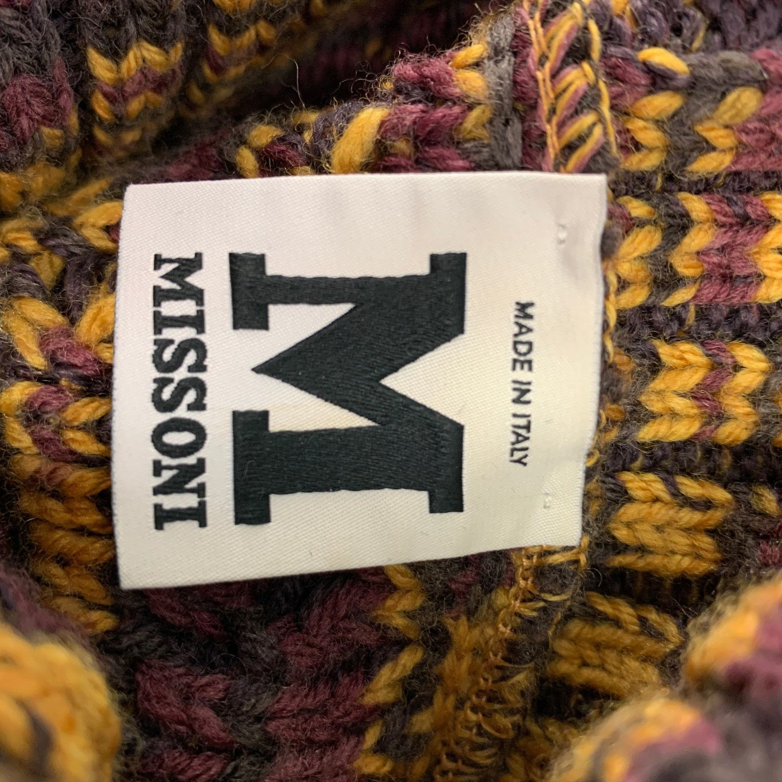 Other Gold & Purple Knitted Wool Oversized Turtleneck Sweater Size M / US 6-8 / IT 42-44 - 8 Thumbnail