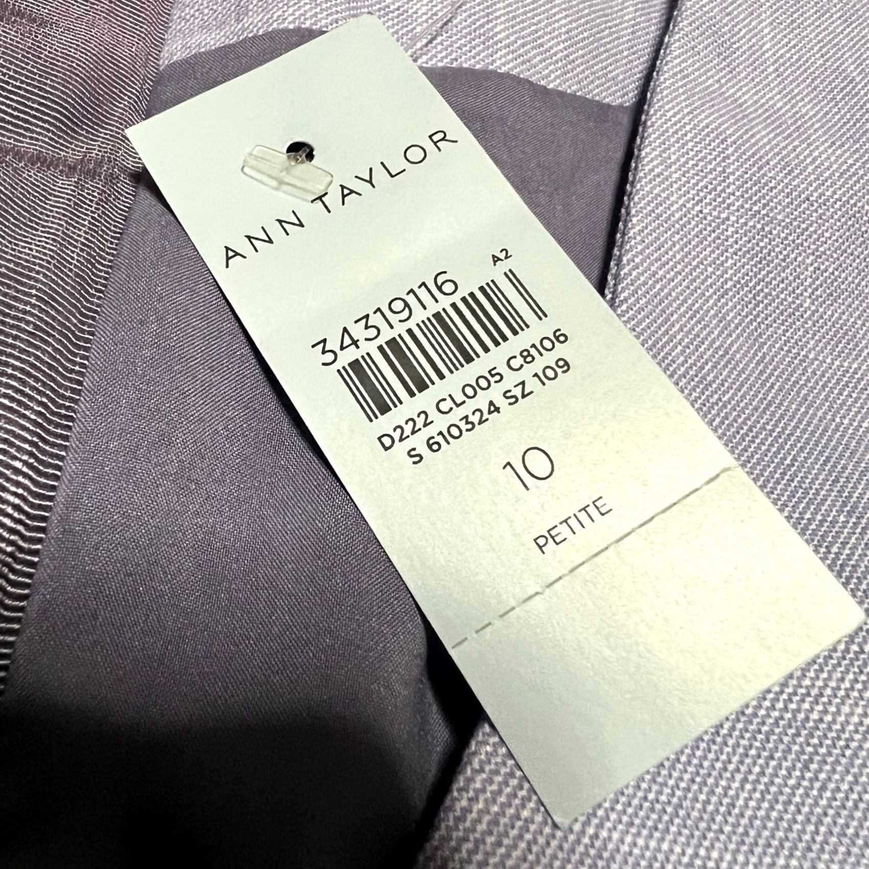 Ann Taylor Ann Taylor Dress Women 10P Petite Side Tuck Sleeveless Faux Wrap Sheath Knee Purple Mens? Size L / US 10 / IT 46 - 2 Thumbnail