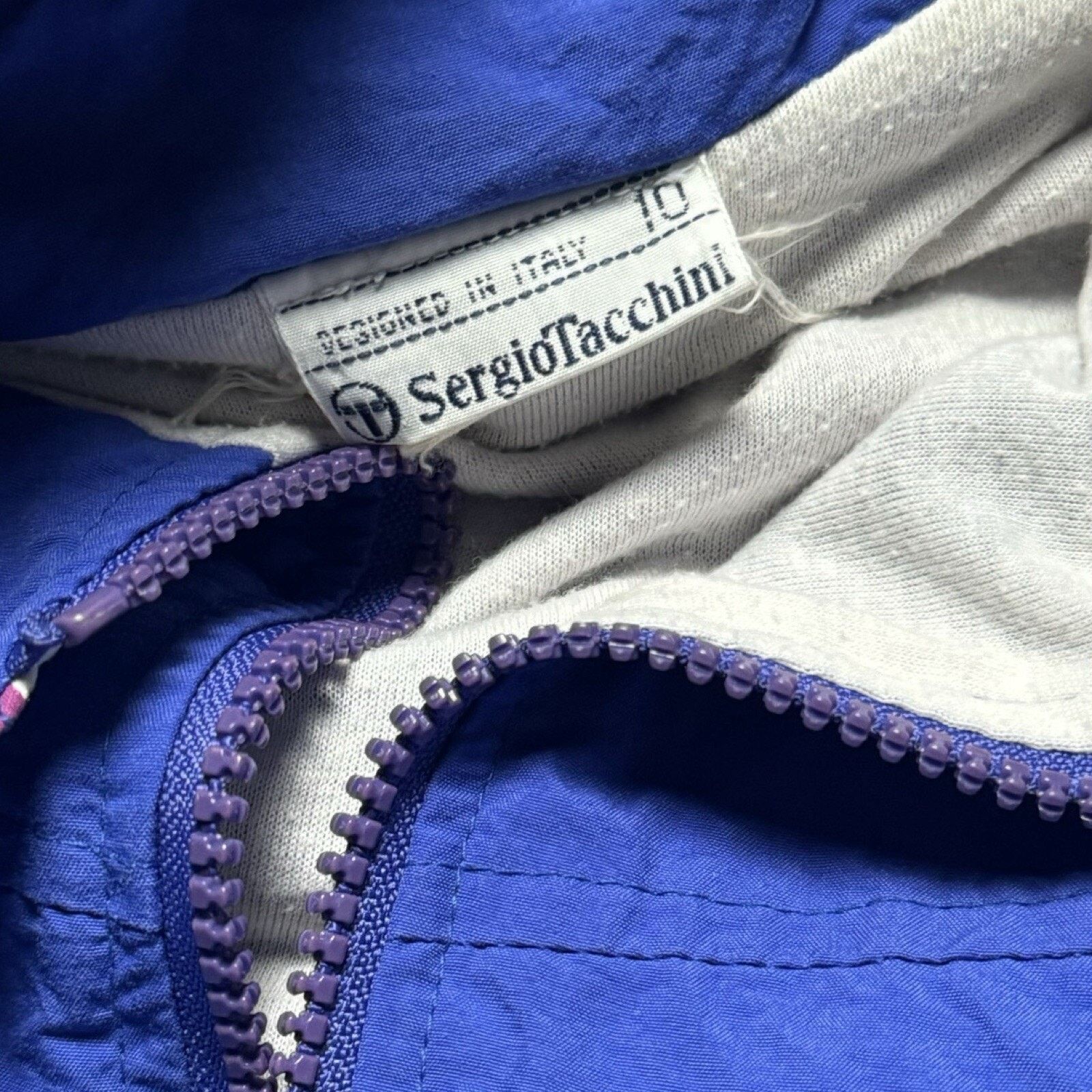 Sergio Tacchini Sergio Tacchini Womens Blue PP Windbreaker Jacket Size 10 Size L / US 10 / IT 46 - 3 Thumbnail