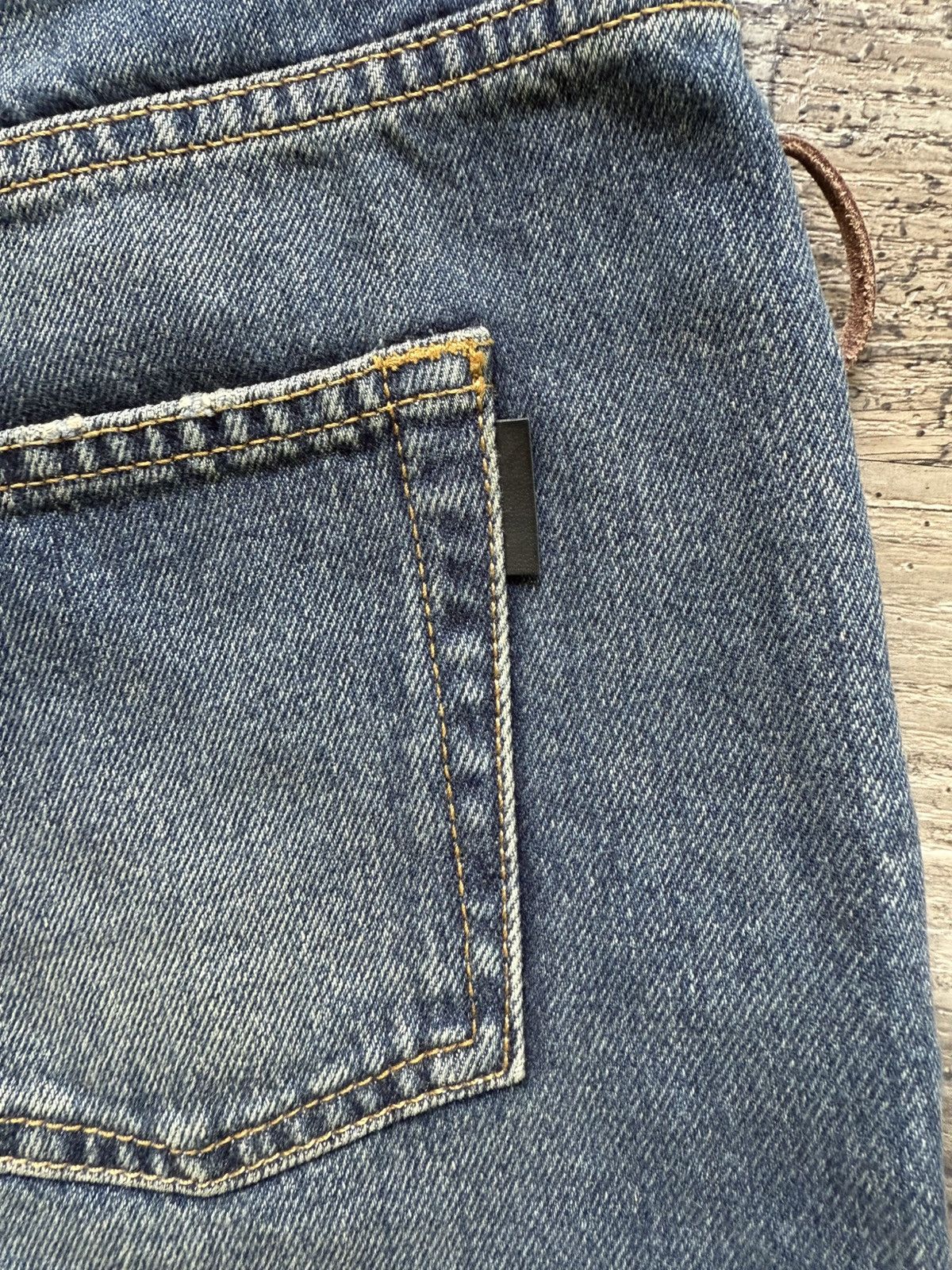 Saint Laurent Paris Saint Laurent Paris Leather Lace-Up Denim Short Size 26" / US 2 / IT 38 - 6 Thumbnail