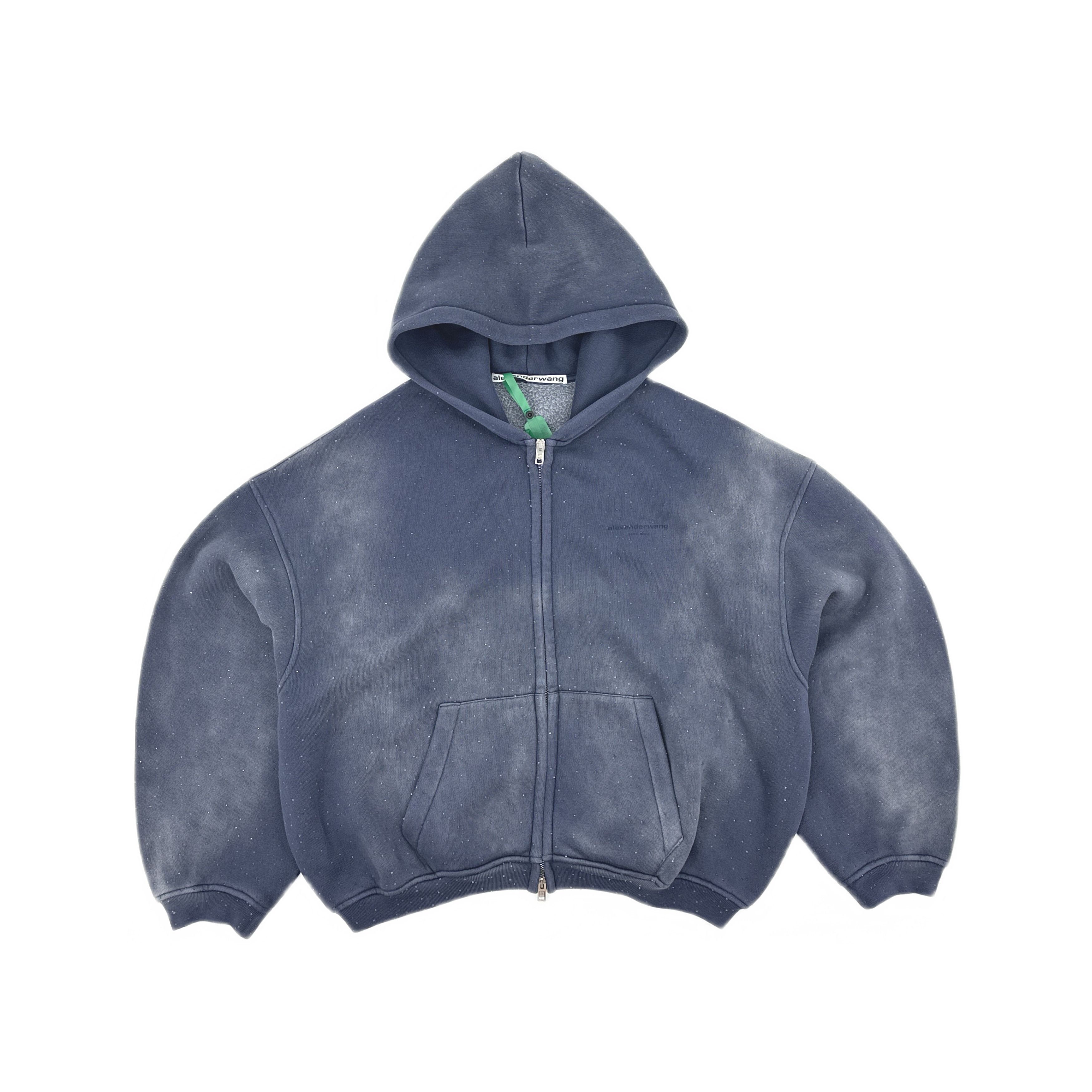 Alexander Wang Rhinestone Zip Hoodie Size S main image 14