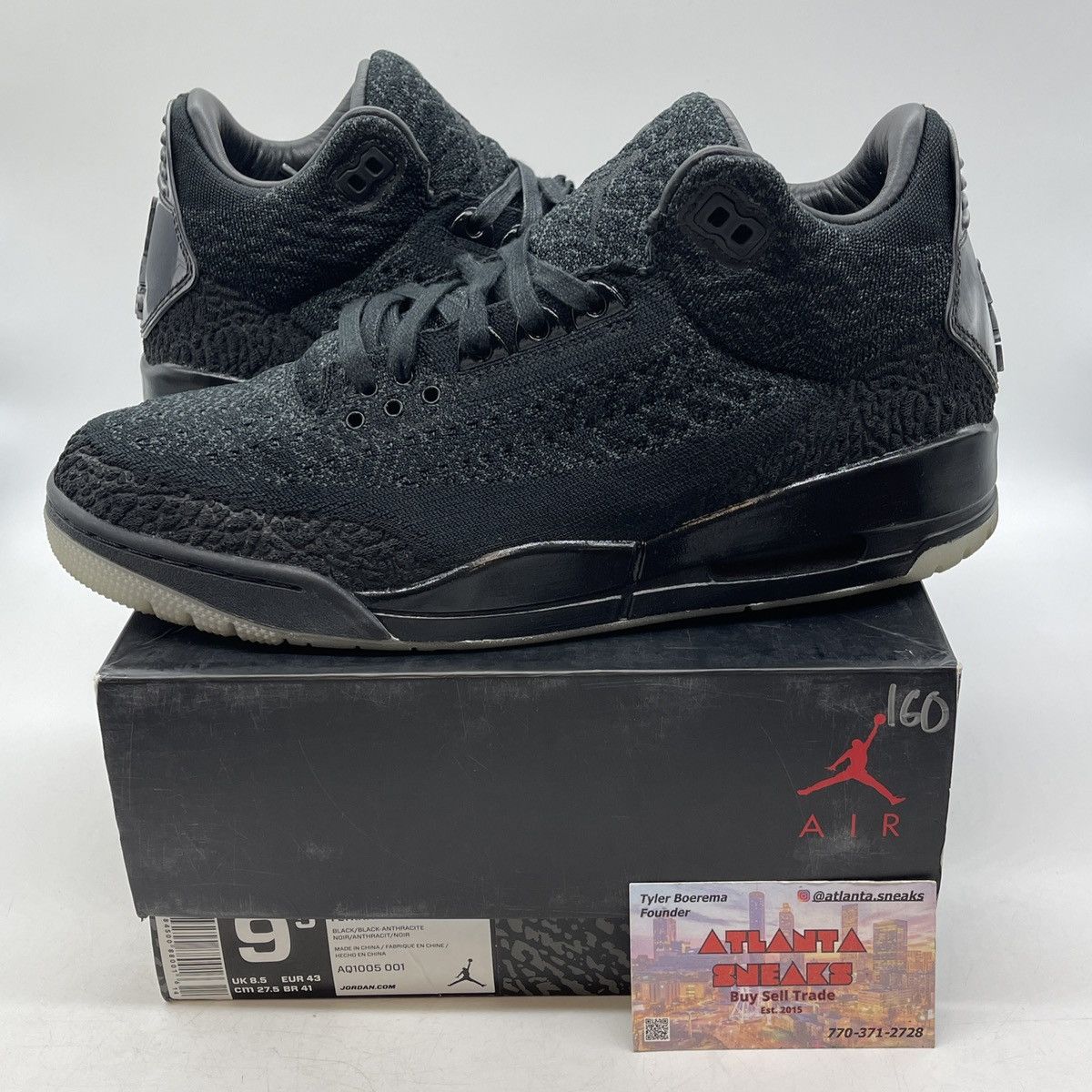 Jordan Brand Air Jordan 3 black Size US 9.5 / EU 42-43 - 1 Thumbnail