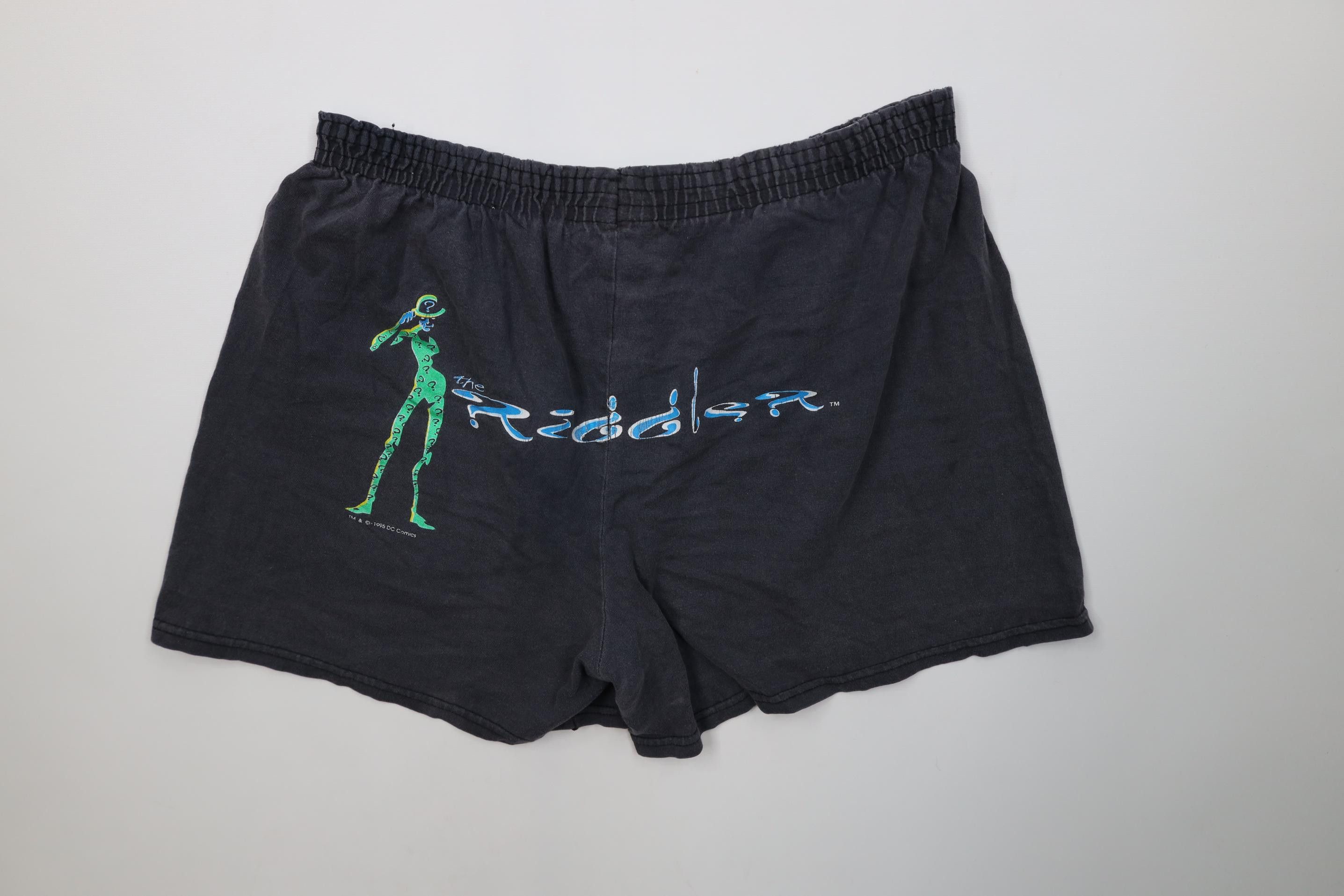 Vintage Vintage 90s Batman The Riddler Above Knee Short Shorts USA Size US 34 / EU 50 - 9 Thumbnail
