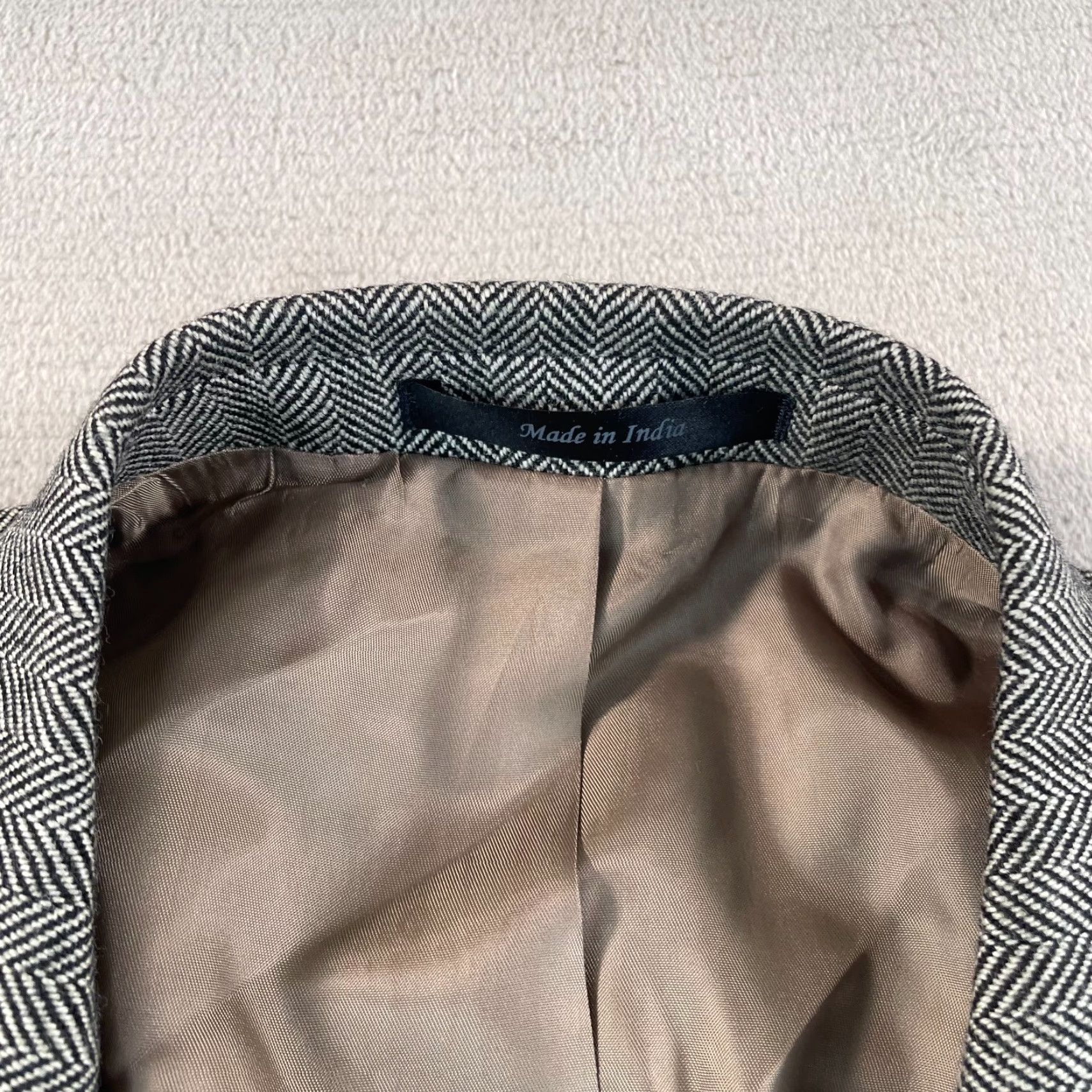 Ralph Lauren Lauren Ralph Lauren Blazer Jacket Men 46R Black White Herringbone Wool NWT Size 46R - 2 Thumbnail