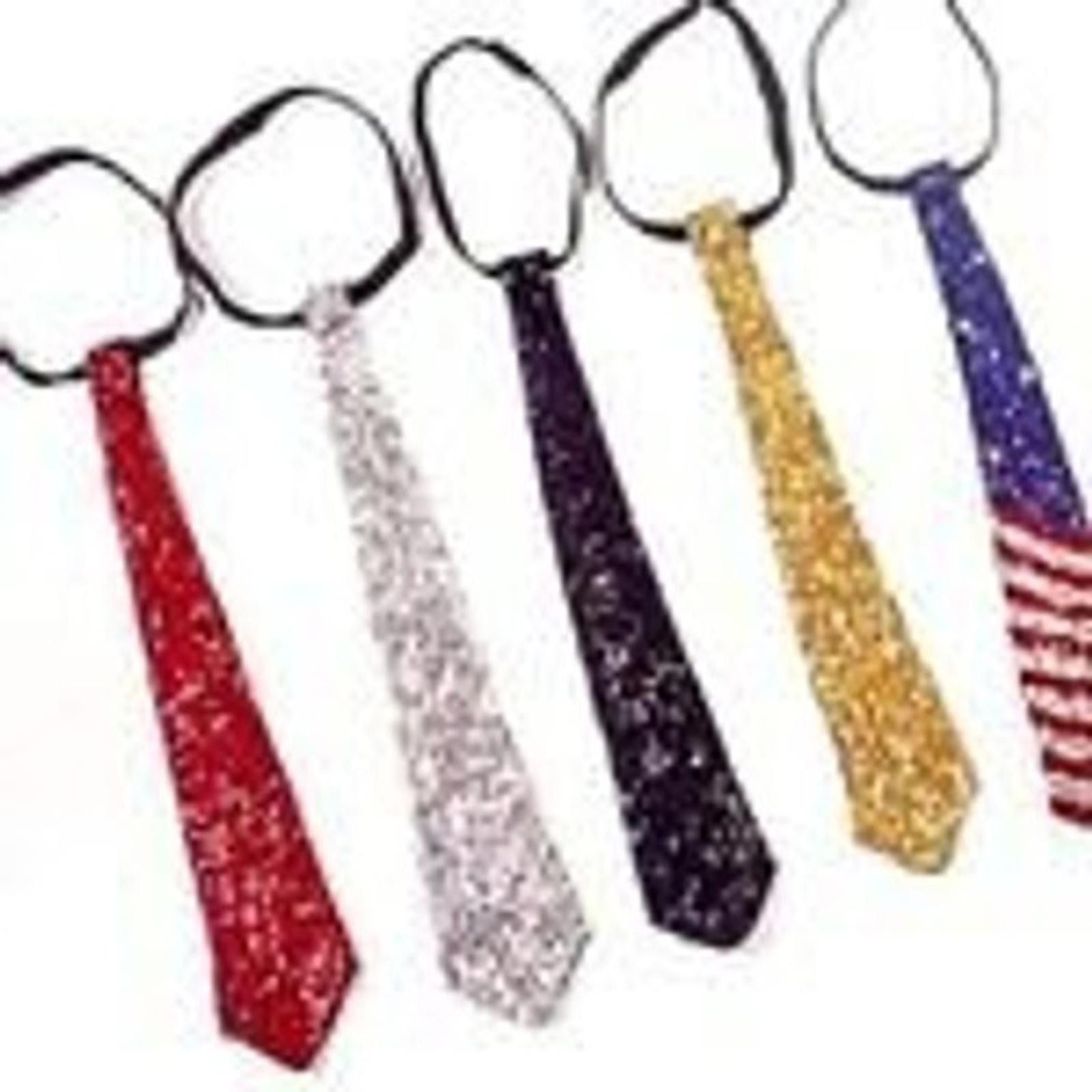 Designer Sequin Neck Tie GOLD for KIDS Size ONE SIZE - 2 Thumbnail