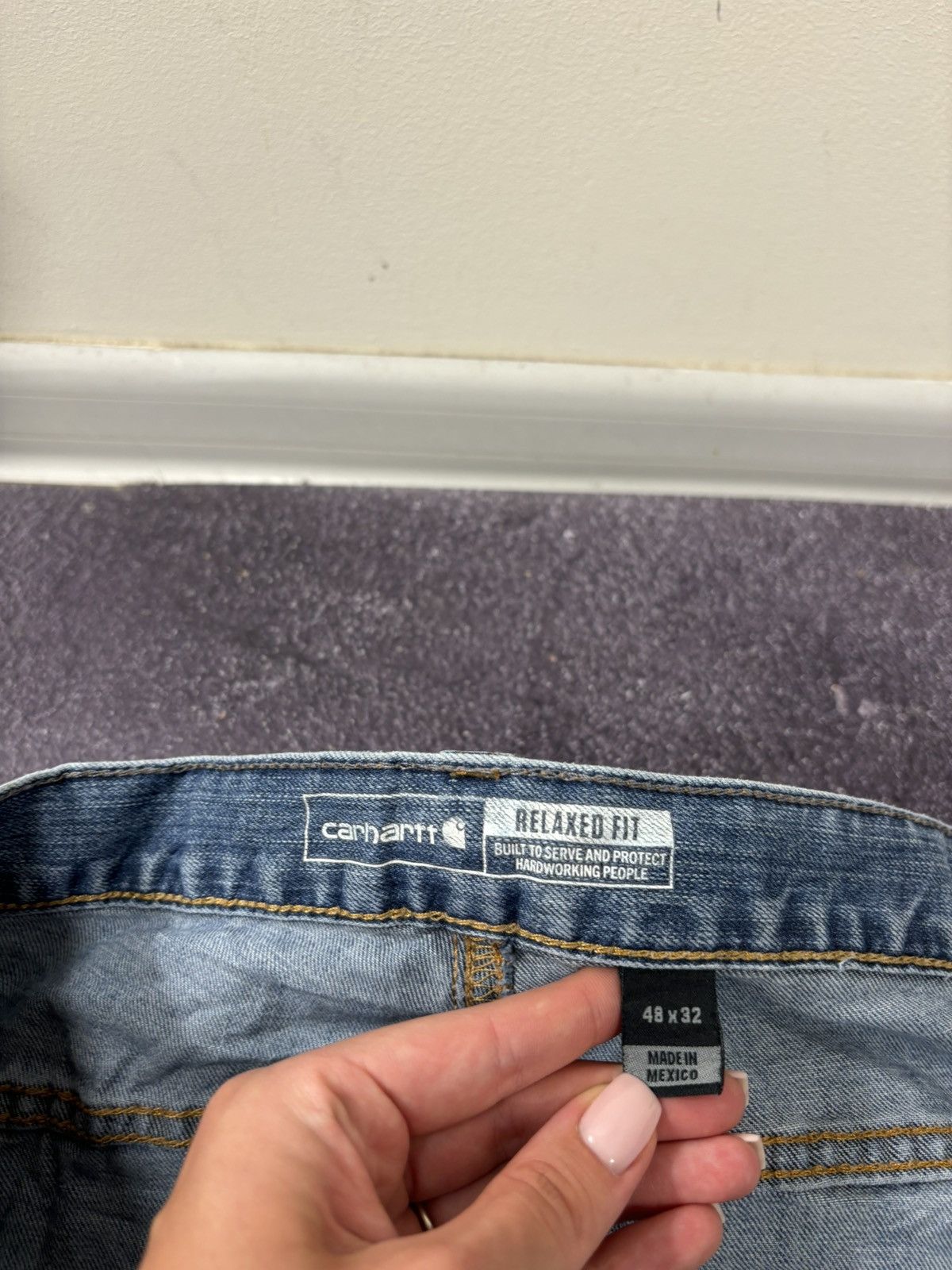 Carhartt Vintage Carhartt Y2K Distressed Denim Hype Skate Baggy Jeans Size US 44 / EU 60 - 14 Thumbnail