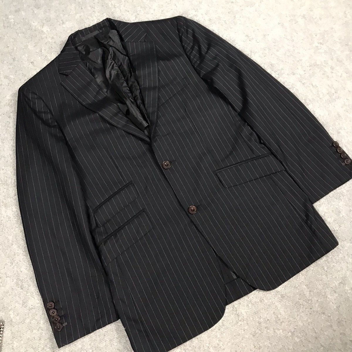 Burberry × Japanese Brand Burberry striped wool Blazer coat jacket Size US M / EU 48-50 / 2 - 4 Thumbnail
