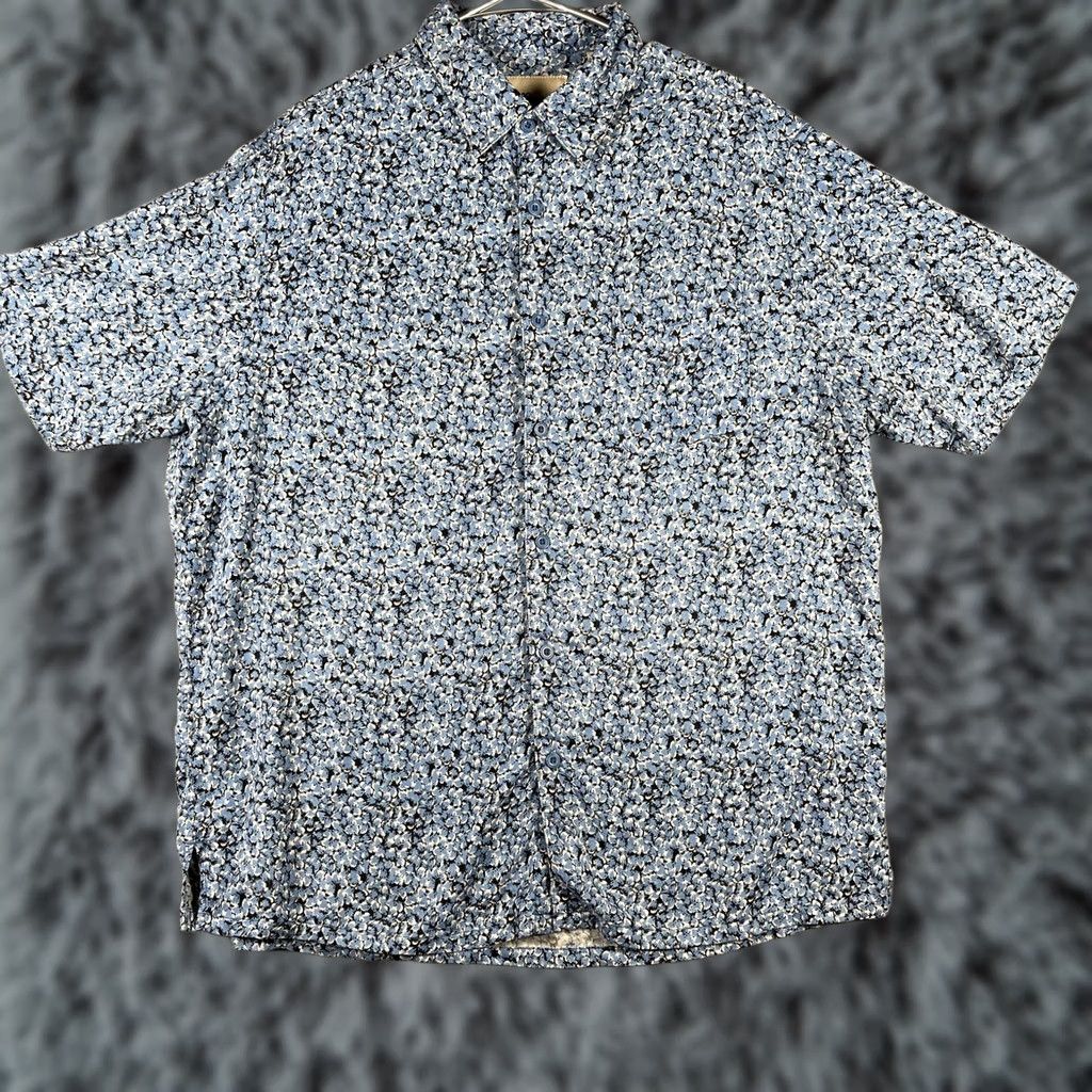 Vintage Vintage Silk Shirt Mens 2XL Blue Floral Short Sleeve Summer Button Up Lightweight 90s Size US XXL / EU 58 / 5 - 1 Thumbnail