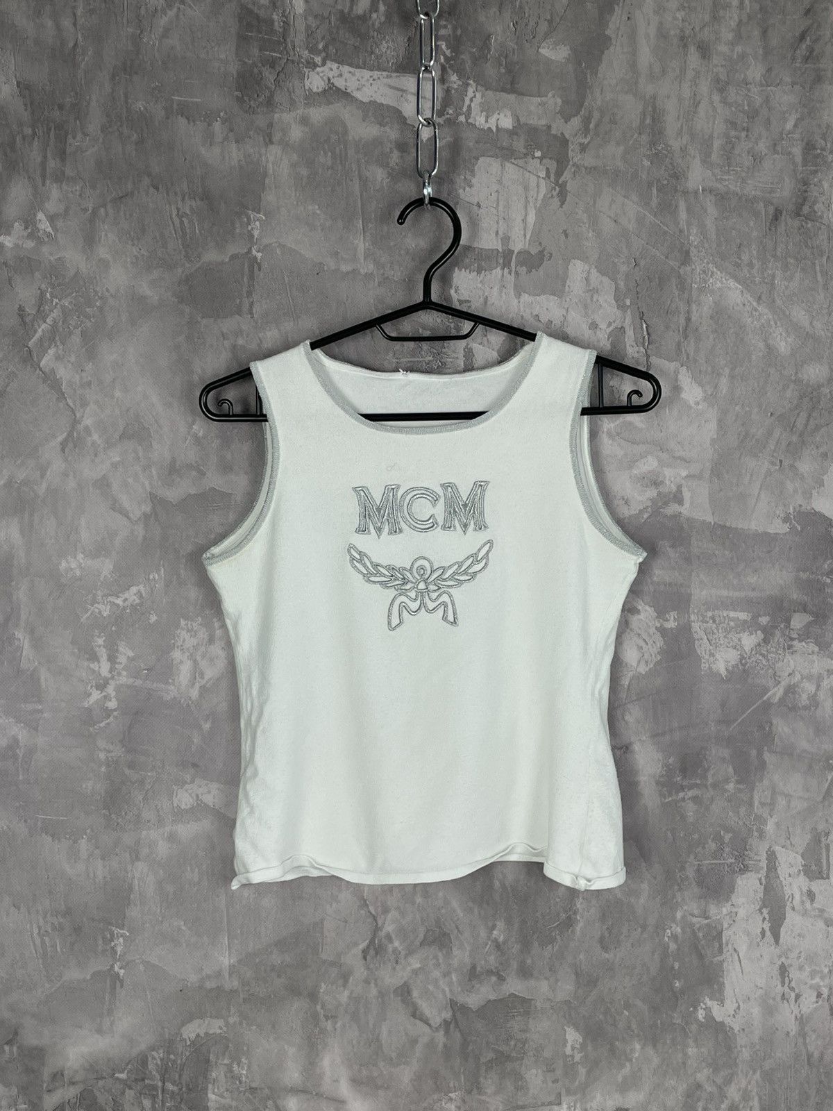 MCM Vintage MCM Glamour Big Logo “MCM” Tank Top Size S / US 4 / IT 40 - 1 Thumbnail