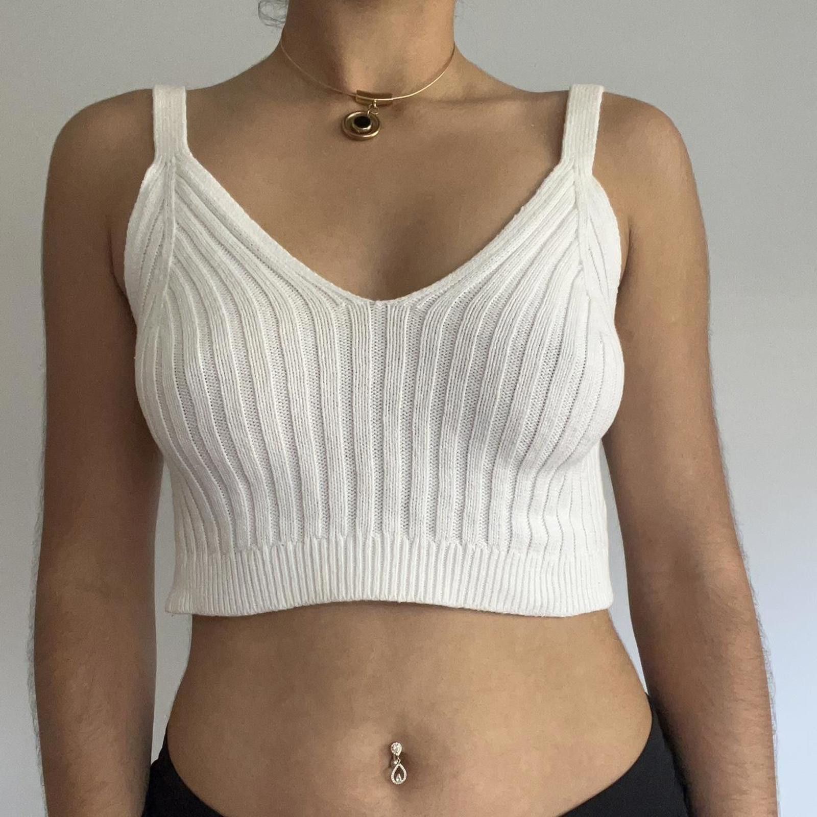 Other White ribbed knit crop top Size XS / US 0-2 / IT 36-38 - 6 Thumbnail