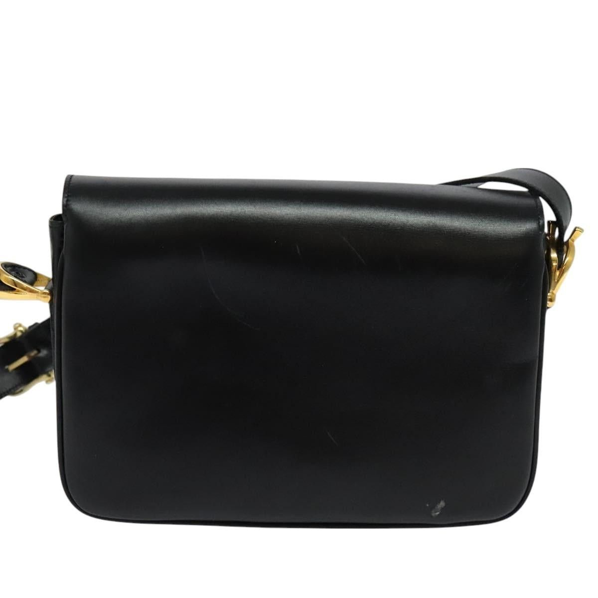 Celine CELINE Sulky Shoulder Bag Leather Black Gold Size ONE SIZE - 3 Thumbnail