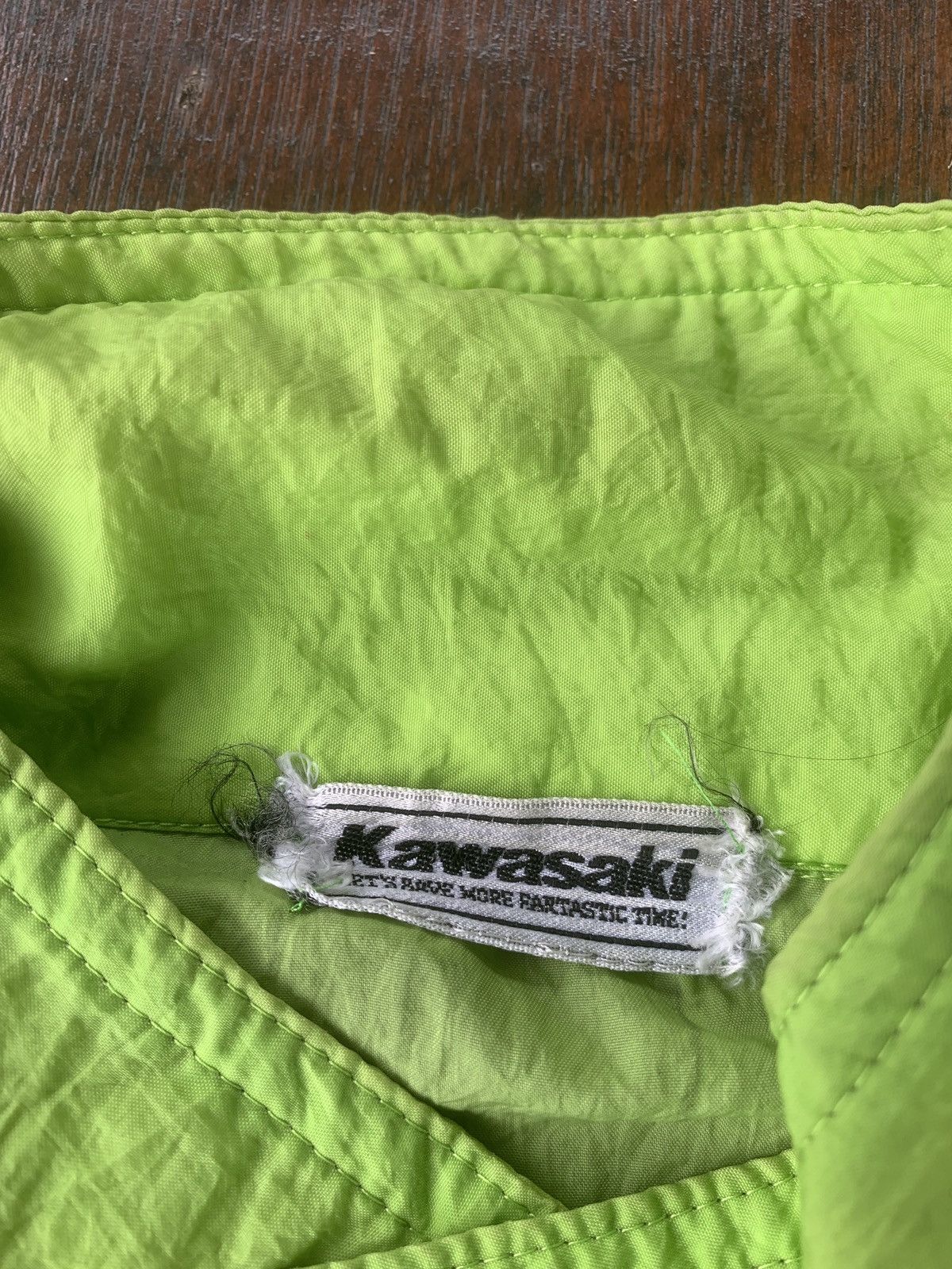 Japanese Brand × Vintage Vintage Kawasaki iconic green colour light jacket Size US M / EU 48-50 / 2 - 5 Thumbnail
