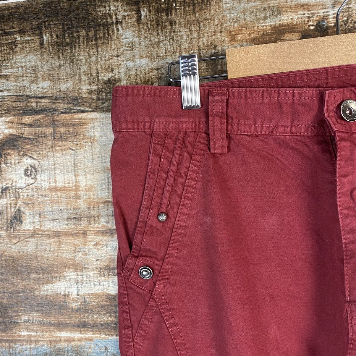 DL Japanese Brand Red Cargo Multipocket Pants #C1007