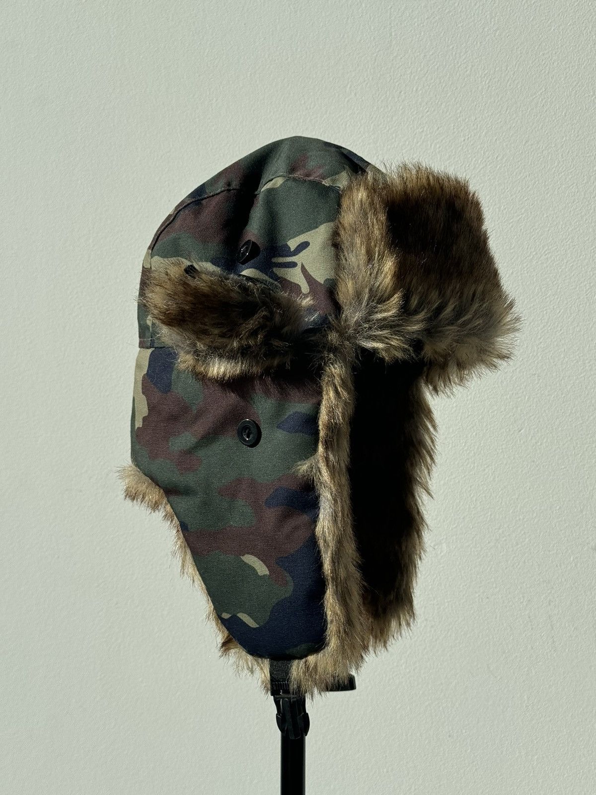 Hysteric Glamour Vintage Camo fuzzy mohair japanese ushanka hat avant garde Size ONE SIZE - 8 Thumbnail
