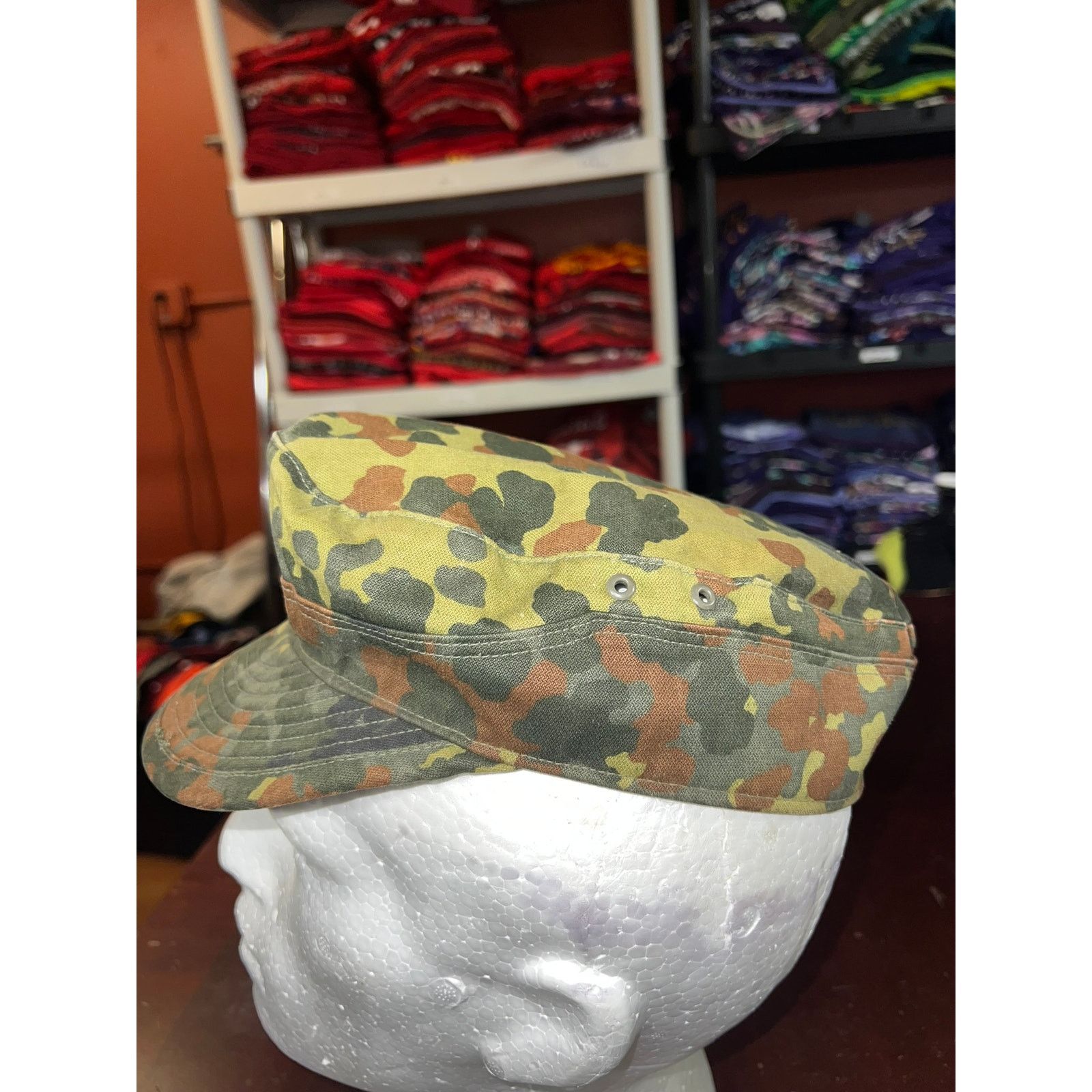 Vintage Vintage German Army Camo Hat Military Cap Berlin 1992 VTG OS Size ONE SIZE - 3 Thumbnail