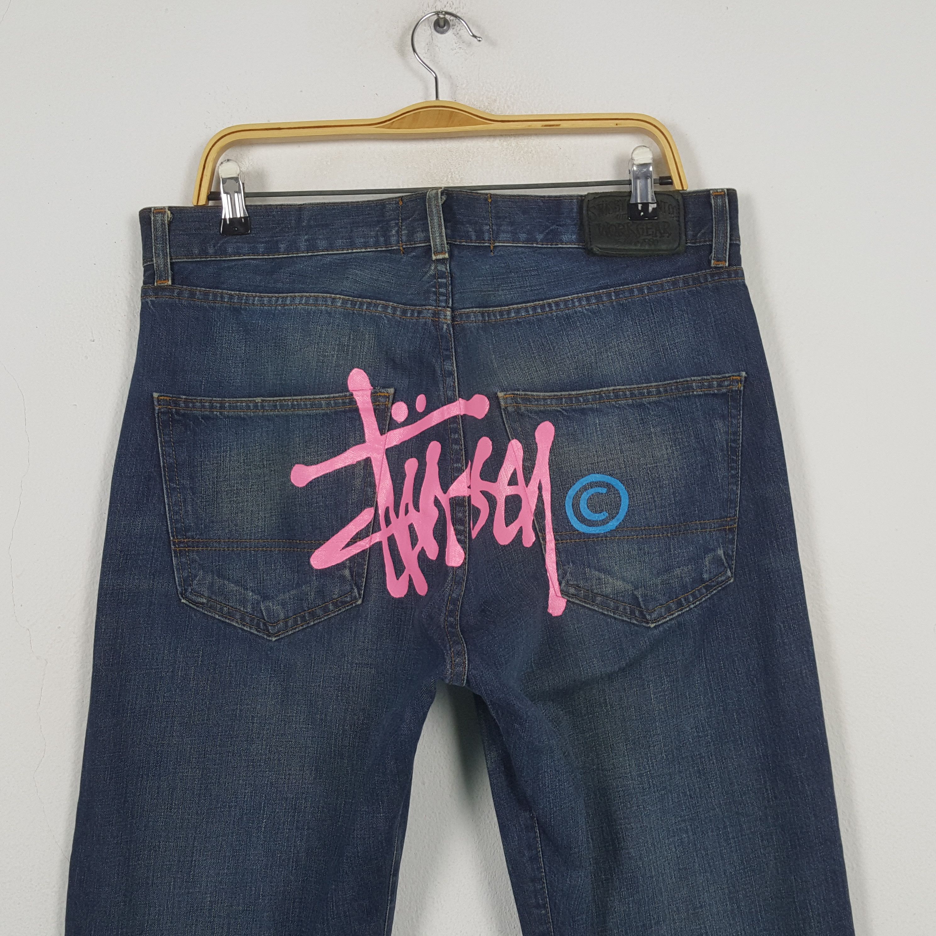 Stussy × Vintage Vintage STUSSY Streetwear Skateboard Style Jeans C297N3 Size US 33 - 2 Thumbnail
