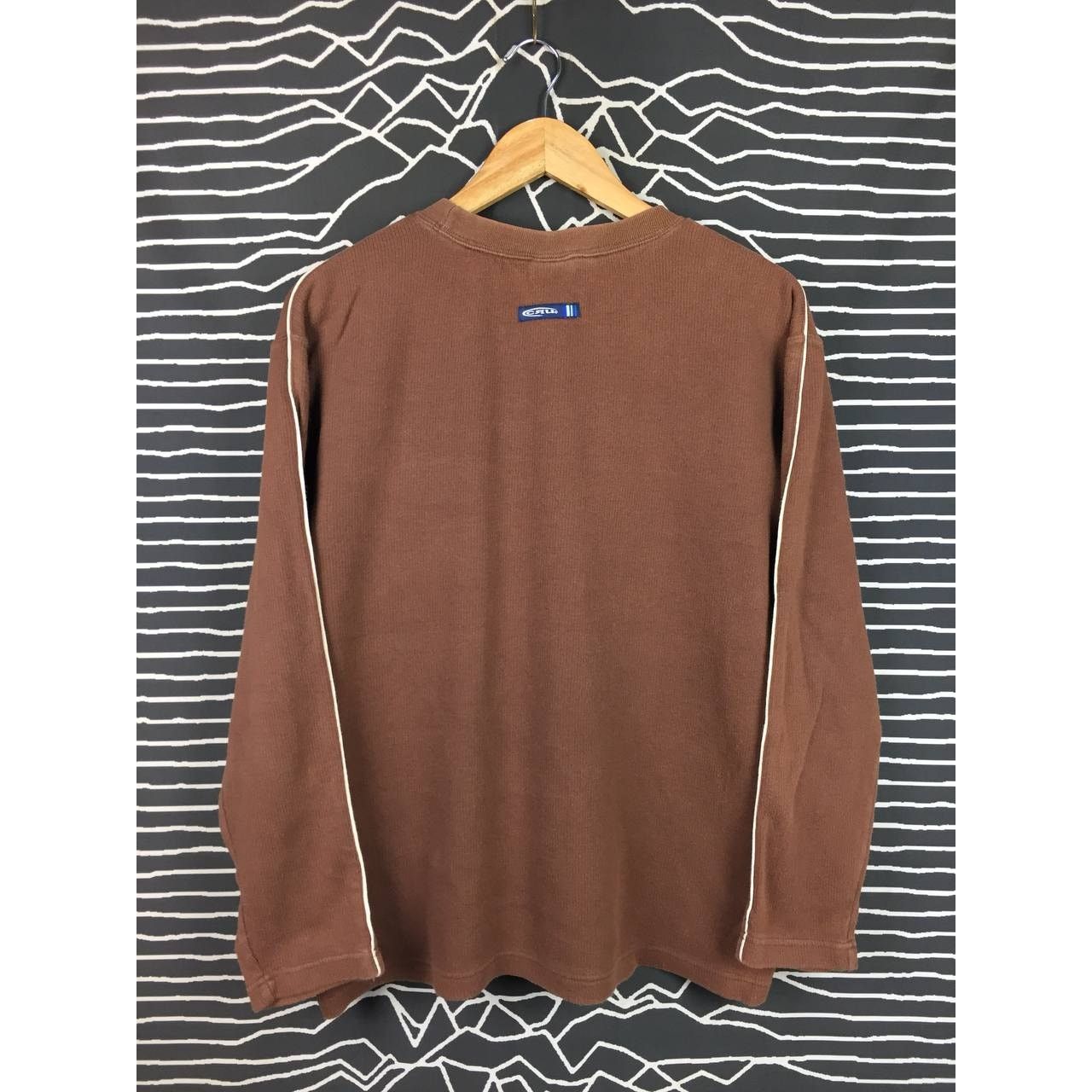 Japanese Brand × Vintage Vtg Cru Designs Small Logo Striped Long Sleeve Surf Tee Size US M / EU 48-50 / 2 - 6 Thumbnail