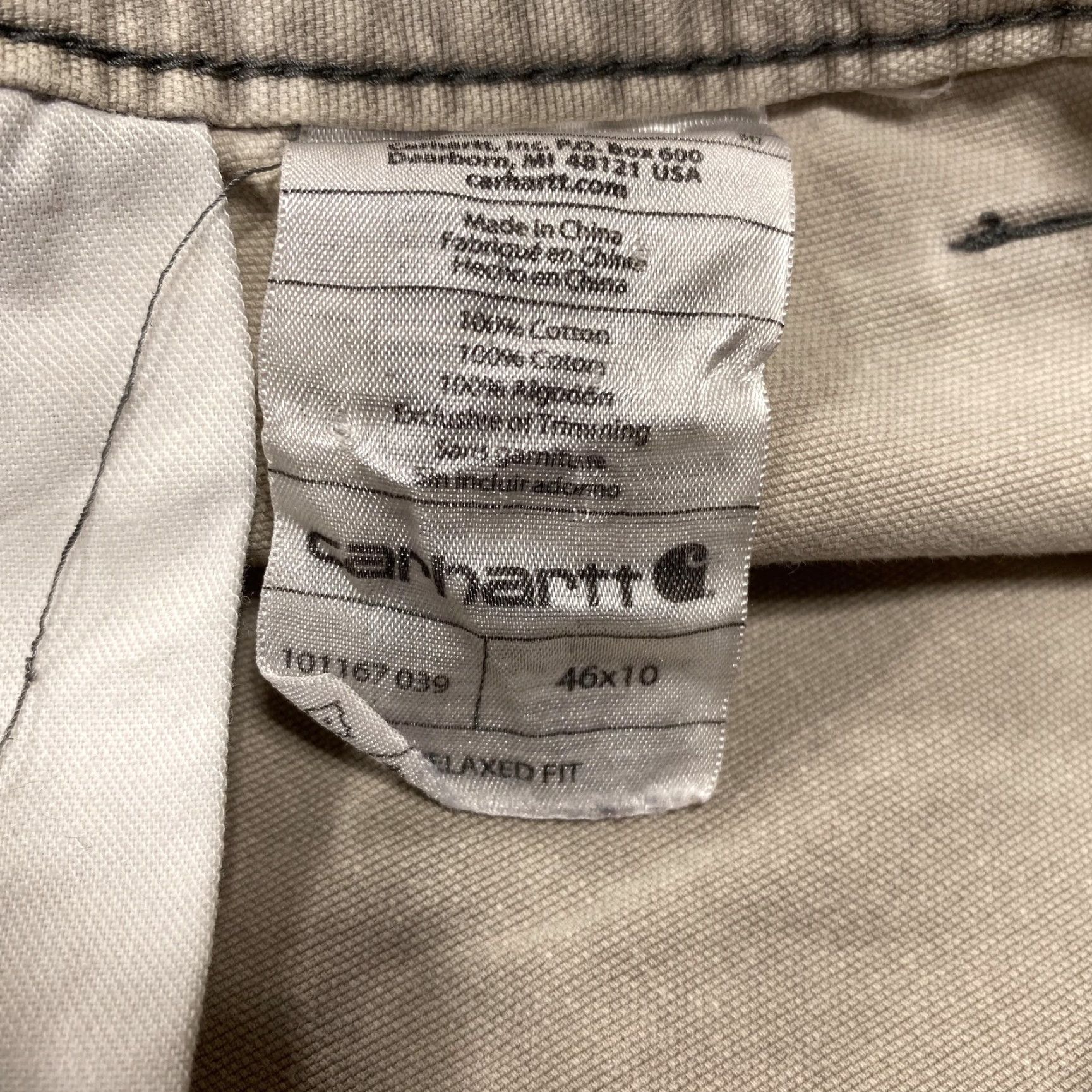 Carhartt VINTAGE Carhartt Shorts Mens 46 Beige Cargo Relaxed Fit Canvas Workwear Pockets Size US 30 / EU 46 - 4 Thumbnail