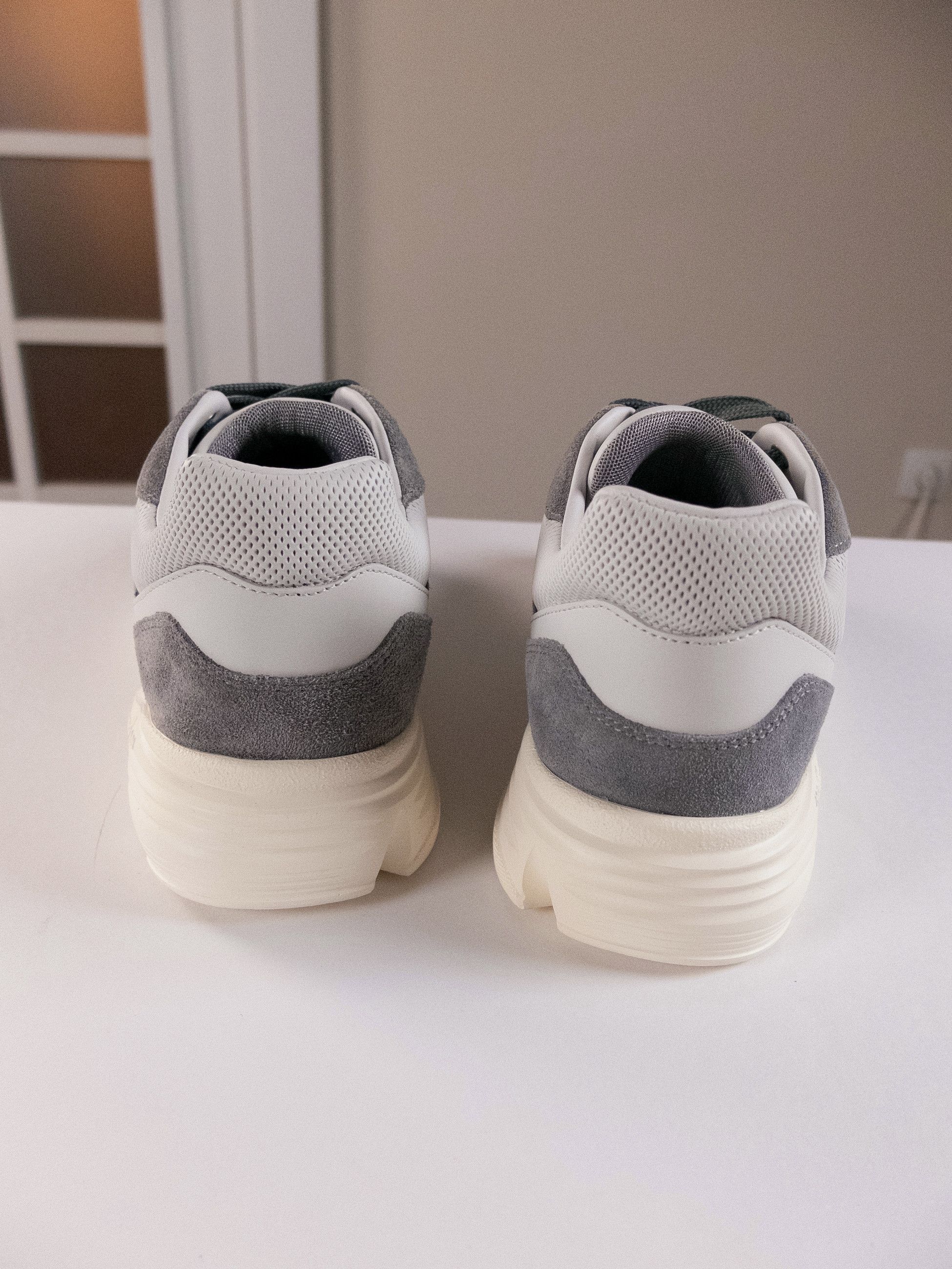 Hogan HOGAN gray & white panelled suede leather sneakers 9 / 42 Size US 9 / EU 42 - 7 Thumbnail