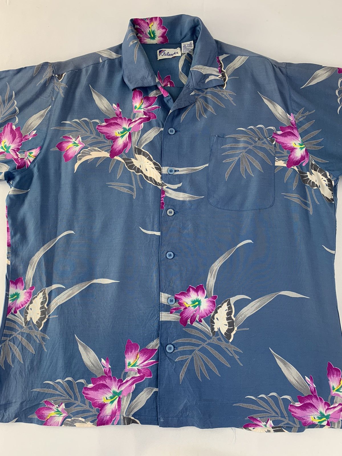 Vintage Islander 100% Rayon Floral Design Button Up Hawaiian Style Size US XL / EU 56 / 4 - 3 Thumbnail