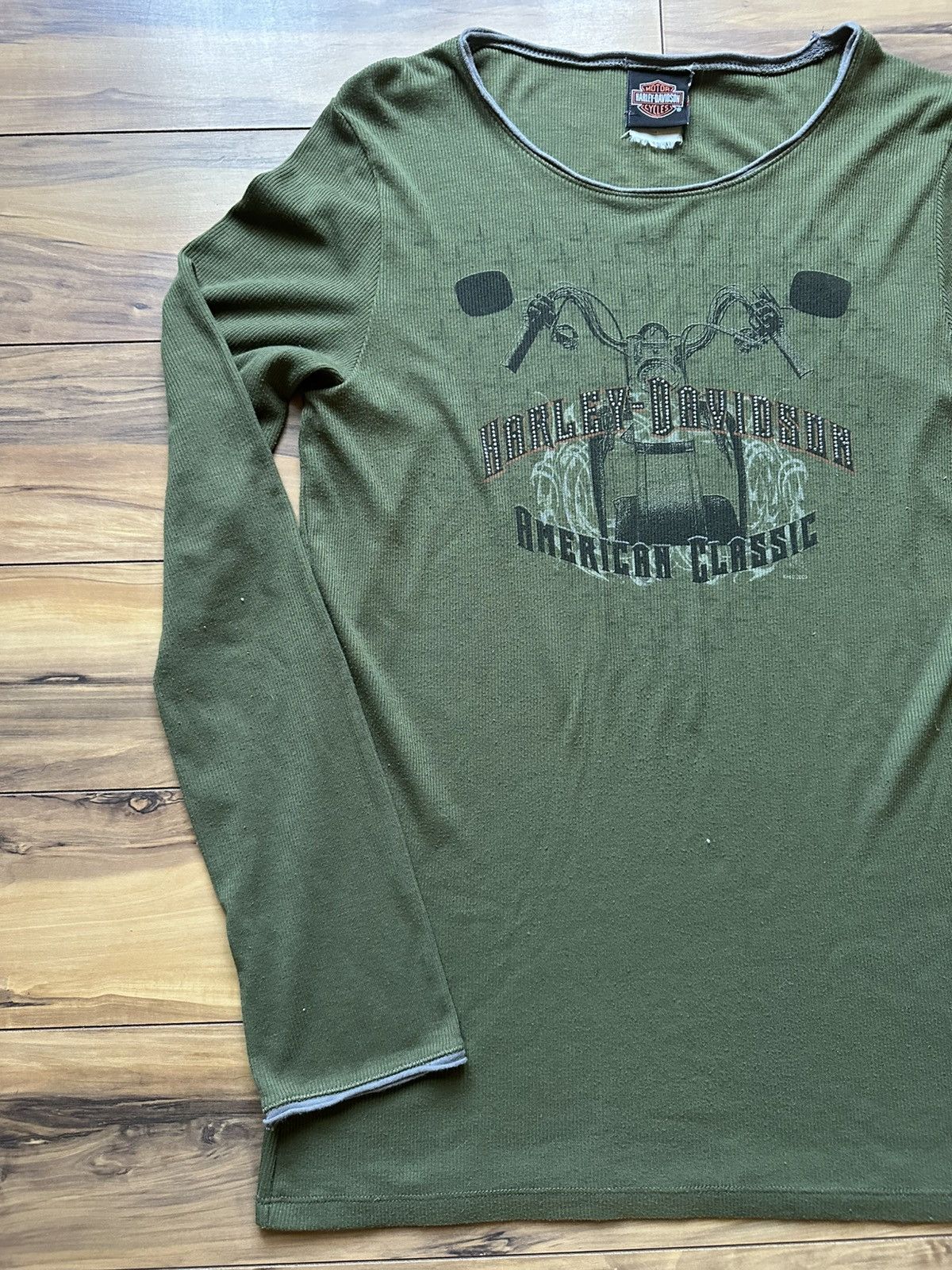 Harley Davidson 2009 Harley-Davidson American Classic Army Long Sleeve Size L / US 10 / IT 46 - 2 Thumbnail