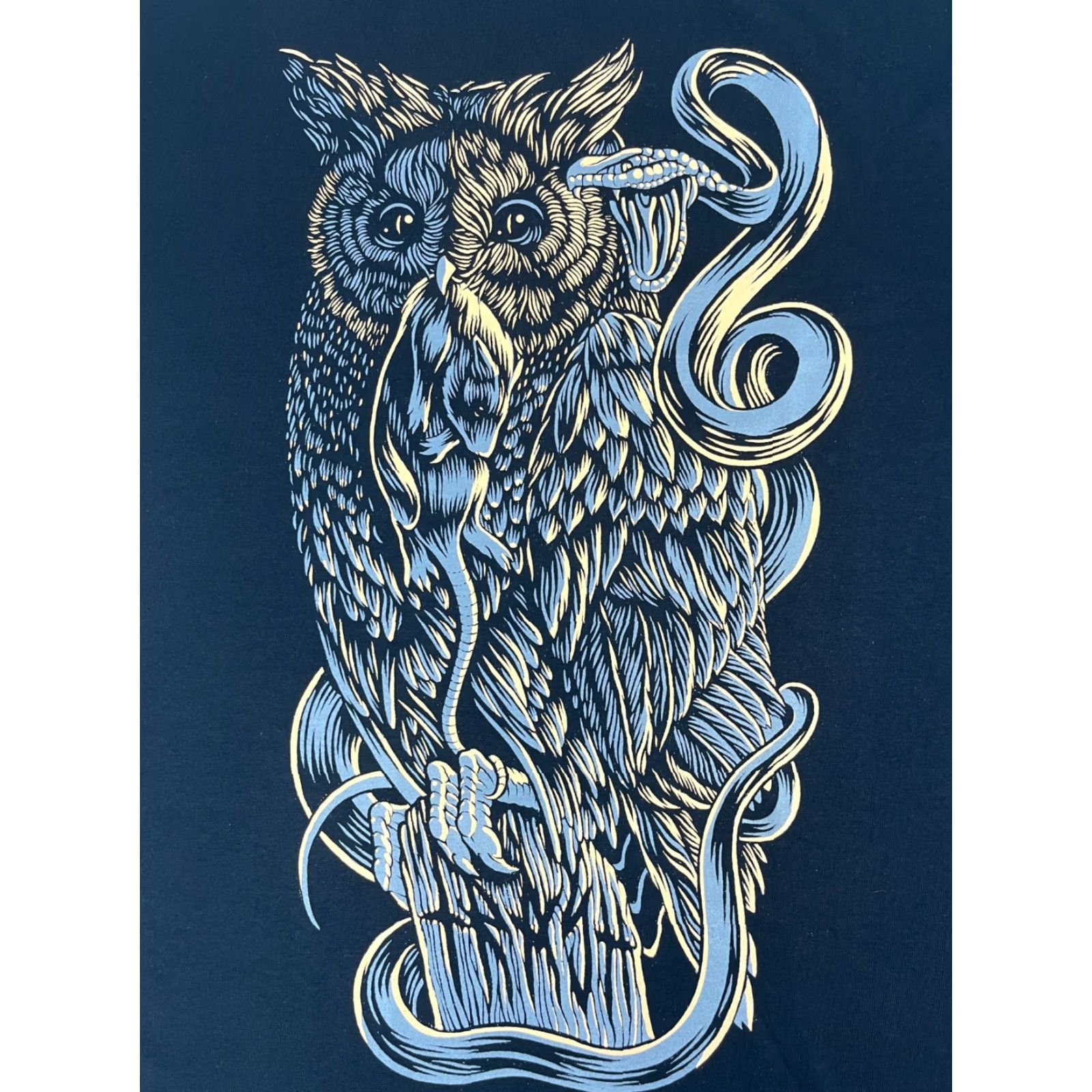 Vintage Trash Skate Men's T-Shirt Owl Graphic Short Sleeve Crew Neck L Black 100% Recycled Size L Streetwear Skateboard Art Mens Size US L / EU 52-54 / 3 - 3 Thumbnail
