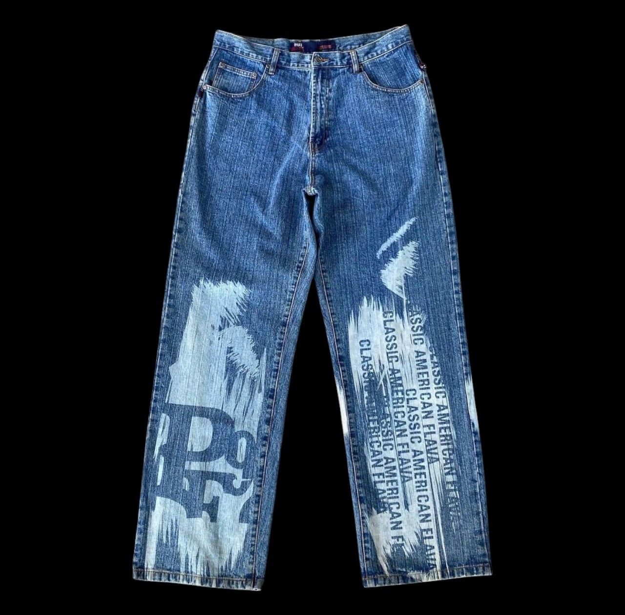 Phat Farm VINTAGE 1992 PHAT FARM LOOSE CLASSIC AMERICAN FLAVA PAINTED Size US 35 - 4 Thumbnail