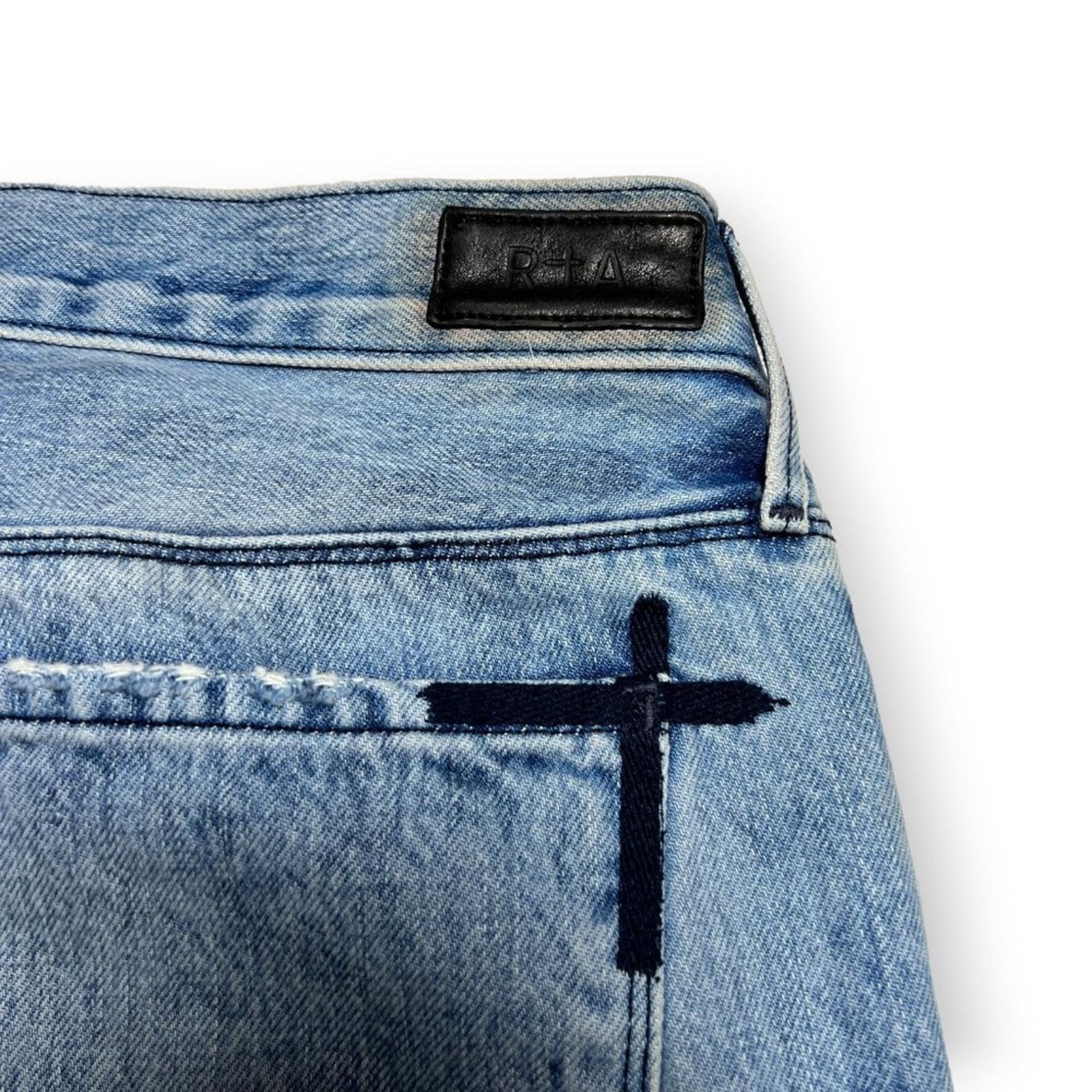 Rta RTA Ryder Straight Jeans Light Blue Frayed Hem Size 29 Size 29" - 7 Thumbnail
