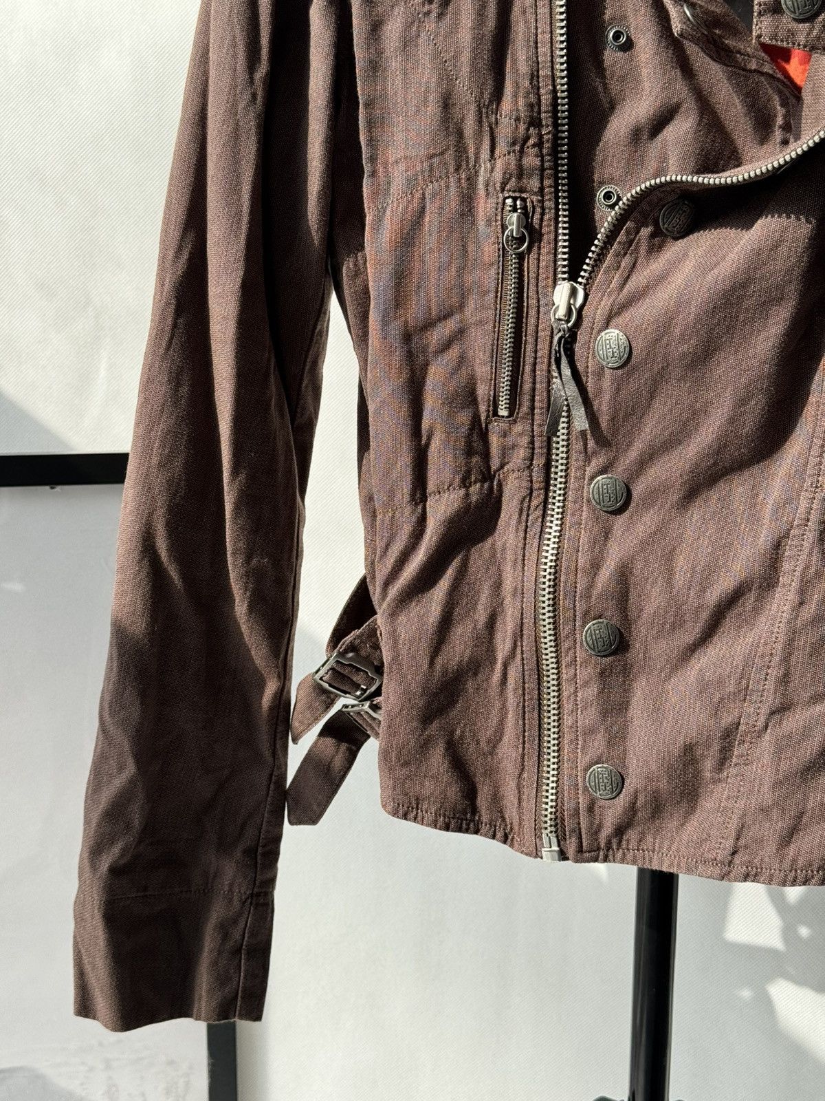 Diesel Archive Diesel Brown Corset Jacket Napoleon Style 00s Size L / US 10 / IT 46 - 7 Thumbnail