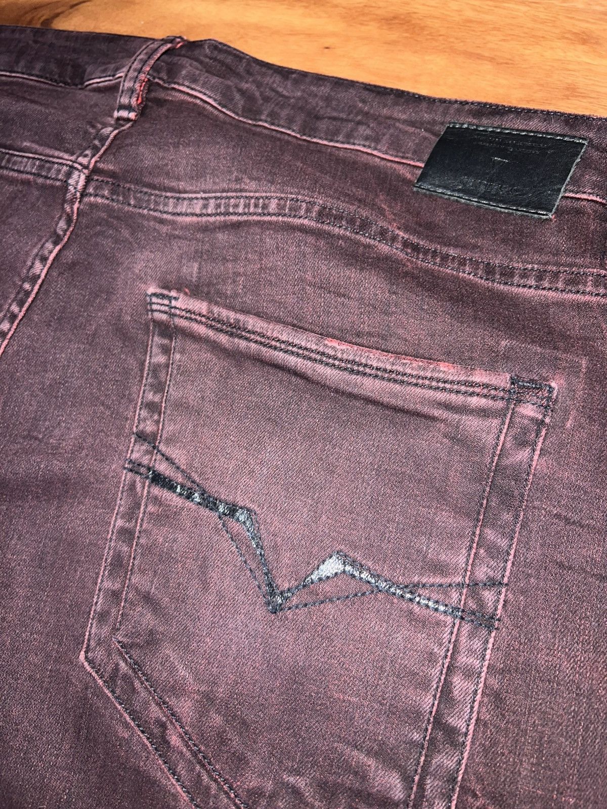 Guess Guess “Maroon-Dyed” Skinny Jeans Size US 36 / EU 52 - 10 Thumbnail