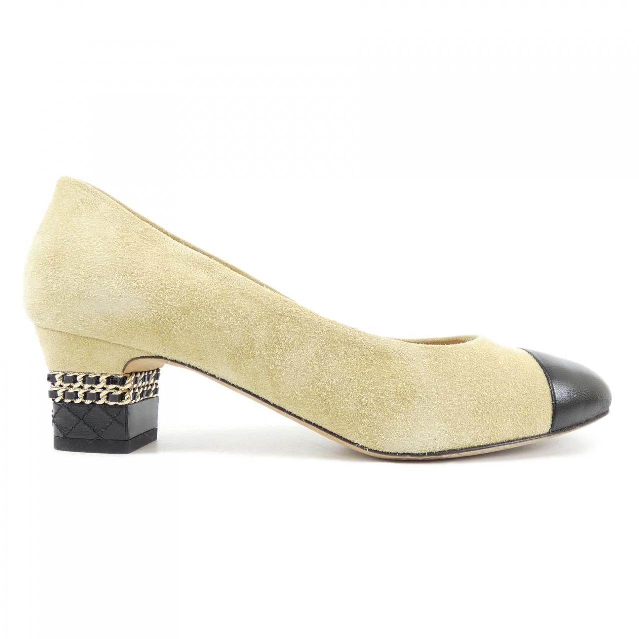 Chanel Chanel G35395Y53622 Suede Calfskin Lambskin Pumps Suede
