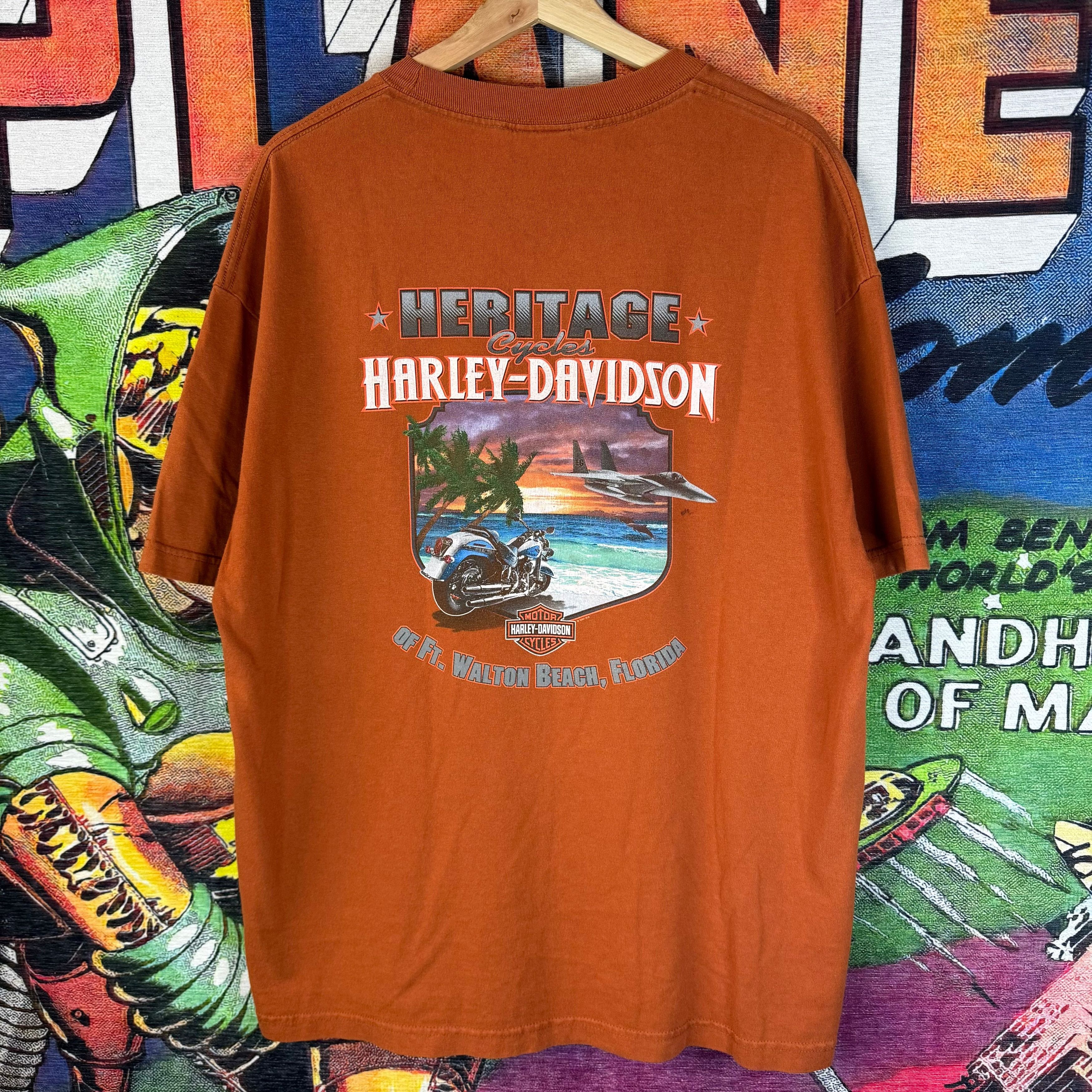 Harley Davidson Y2K Harley-Davidson Florida Heritage Cycles Tee Size XL Size US XL / EU 56 / 4 - 2 Thumbnail