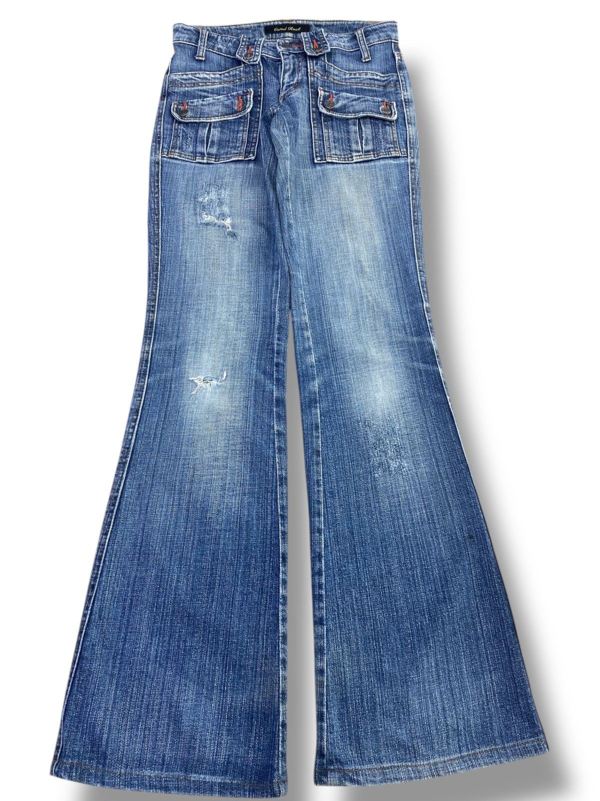 Japanese Brand Camel Road Light Blue Wash Style Flare Jeans Size US 28 / EU 44 - 1 Thumbnail