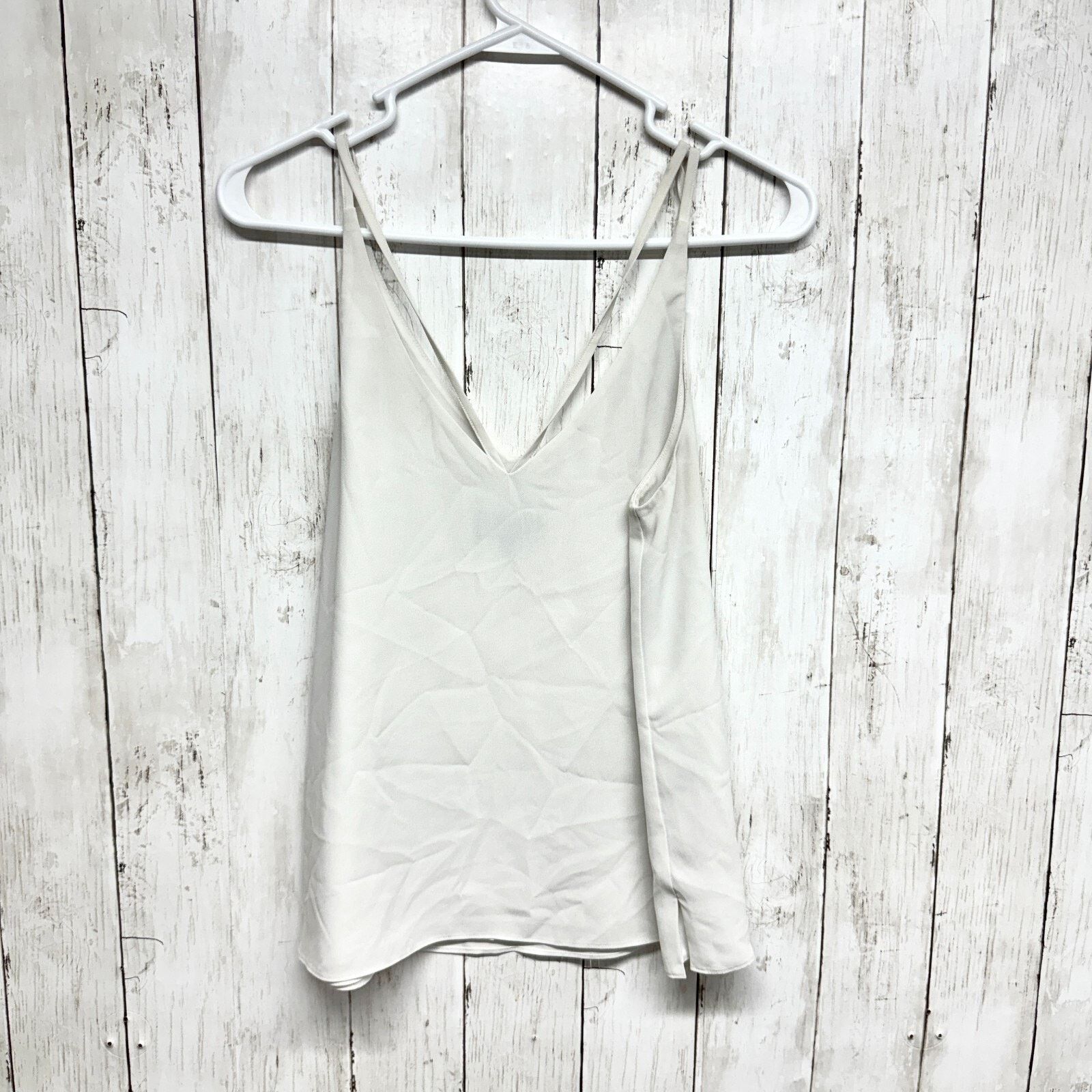 Topshop Topshop Tank Top Size Small Sleeveless White Deep V Neck Top Size S / US 4 / IT 40 - 4 Thumbnail