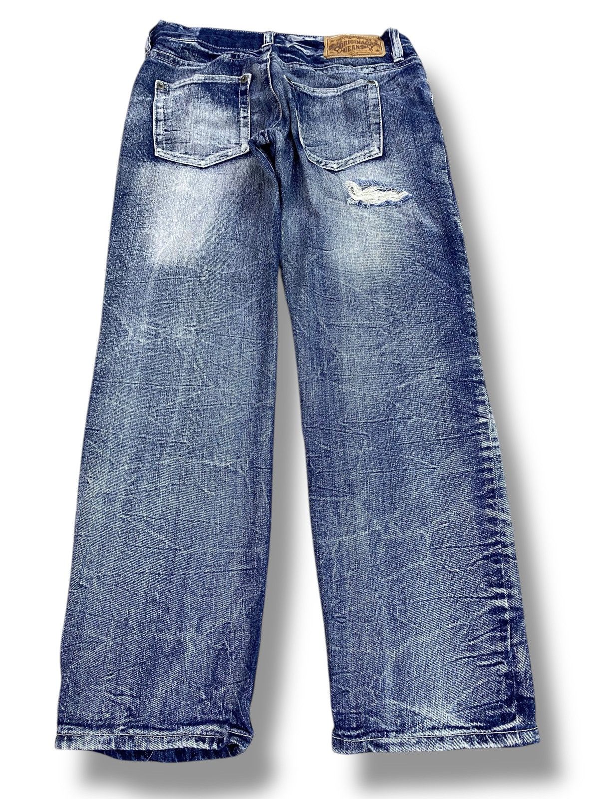 Japanese Brand Japanese Brand Thunder Faded Wash Style Distressed Jeans Size US 32 / EU 48 - 3 Thumbnail