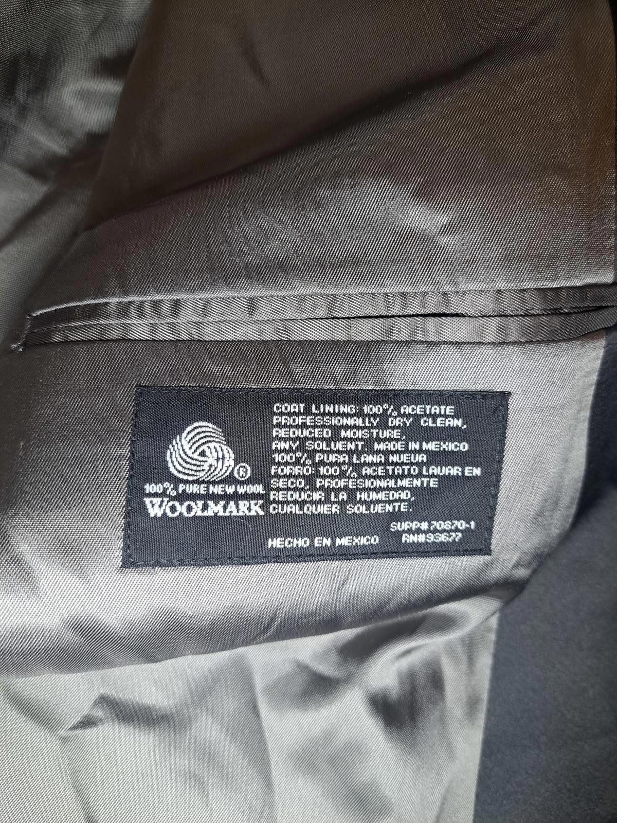 Stafford Stafford Tuxedo Jacket Mens 46L Black Virgin Wool Woolmark Size 46L - 3 Thumbnail