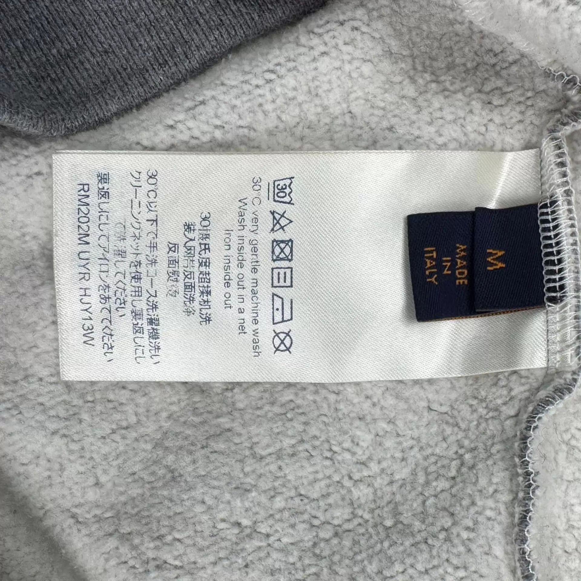 Louis Vuitton LV Gray Cotton Long-Sleeve Sweatshirt M Size US M / EU 48-50 / 2 - 6 Thumbnail