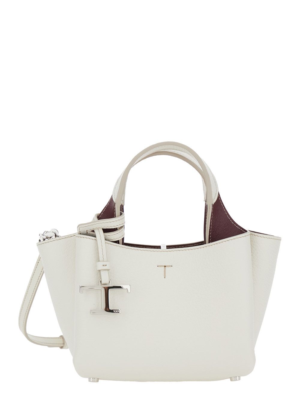 Tod's Handbag 'Bag' with Removable Metal Pendant in White Leather for Women Size ONE SIZE - 1 Thumbnail
