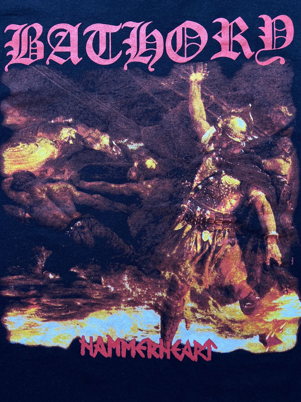 Band Tees Vintage Bathory Shirt Black Metal Band Tee HammerHeat Size US XL / EU 56 / 4 - 2 Thumbnail