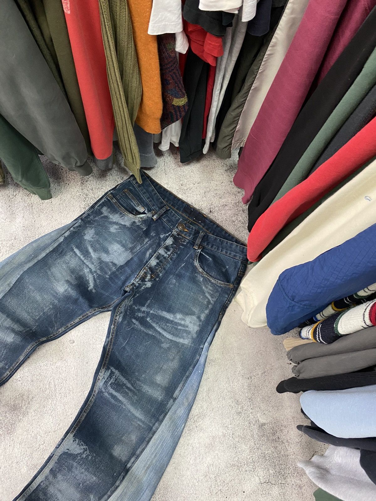 Vintage Distressed denim vintage faded pants dirty crashed thrased Size US 32 / EU 48 - 5 Thumbnail