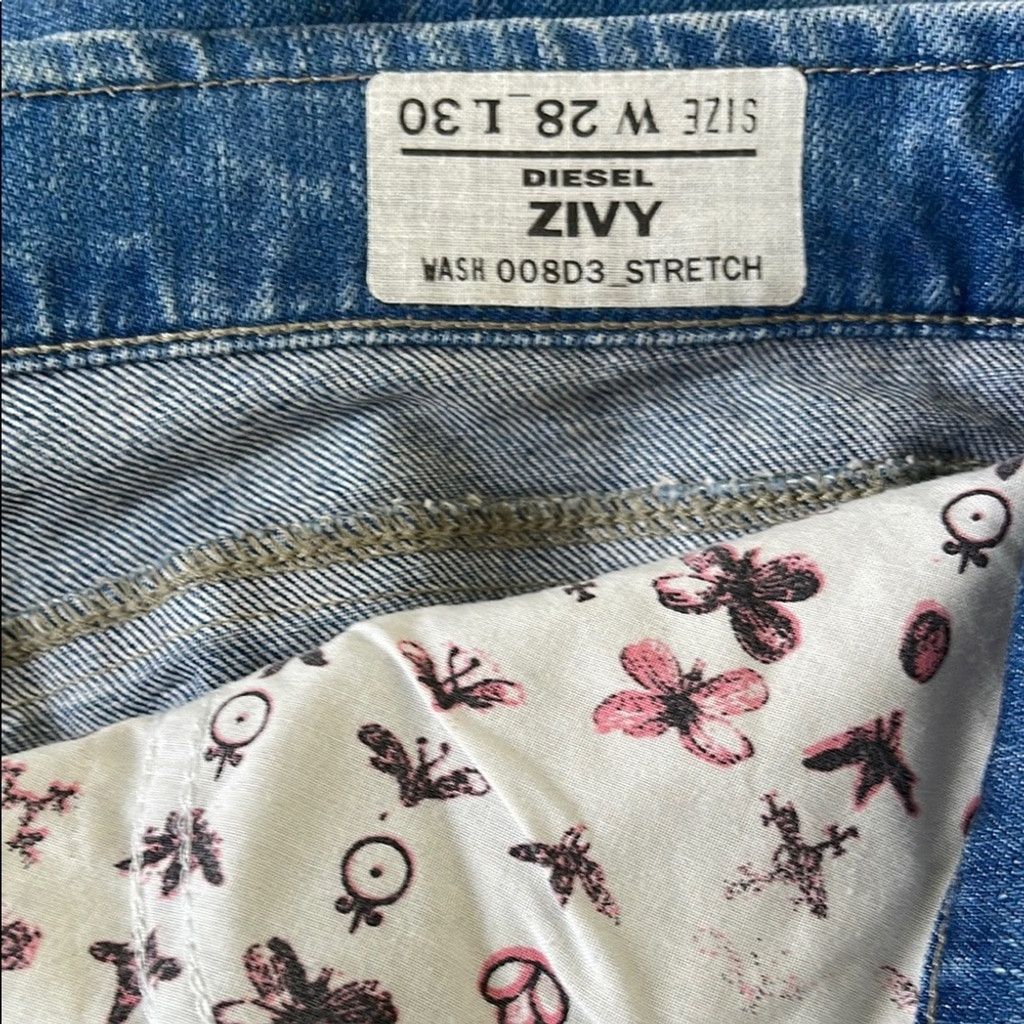 Diesel Diesel Zivy Women's Blue Distressed Jeans - size 28 Size 28" / US 6 / IT 42 - 4 Thumbnail