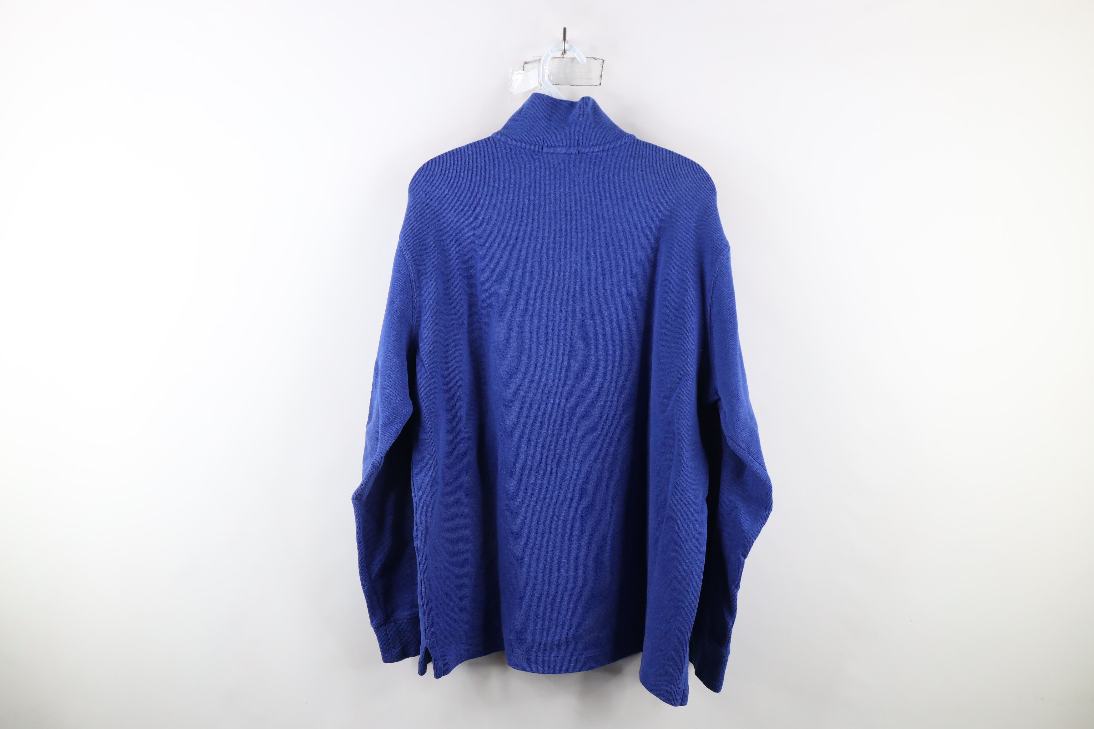 Ralph Lauren × Vintage Vintage 90s Ralph Lauren Cotton Ribbed Knit Half Zip Sweater Size US L / EU 52-54 / 3 - 8 Thumbnail