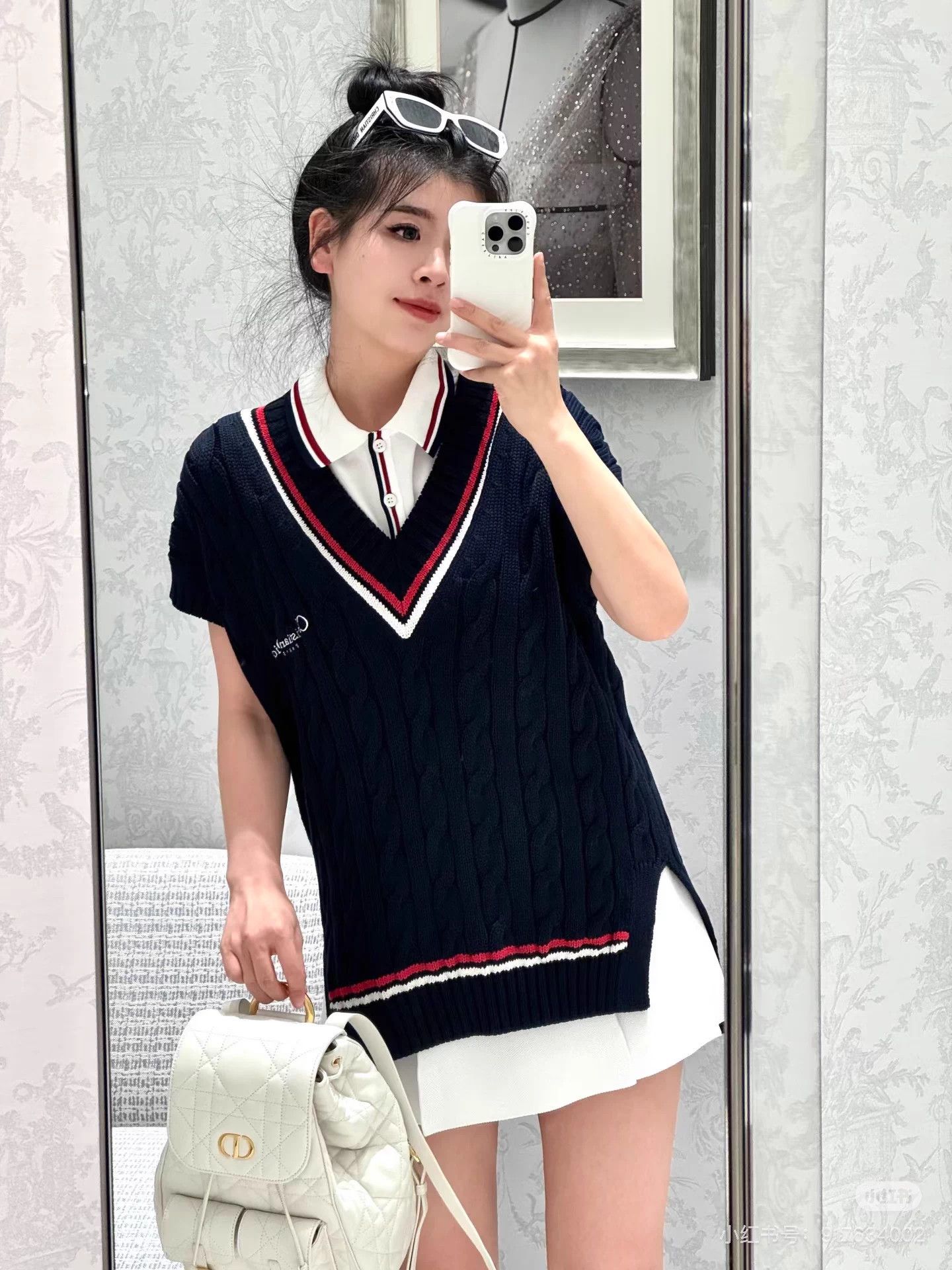Dior Dior 25 New Navy Knit Vest Size XL / US 12-14 / IT 48-50 - 4 Thumbnail