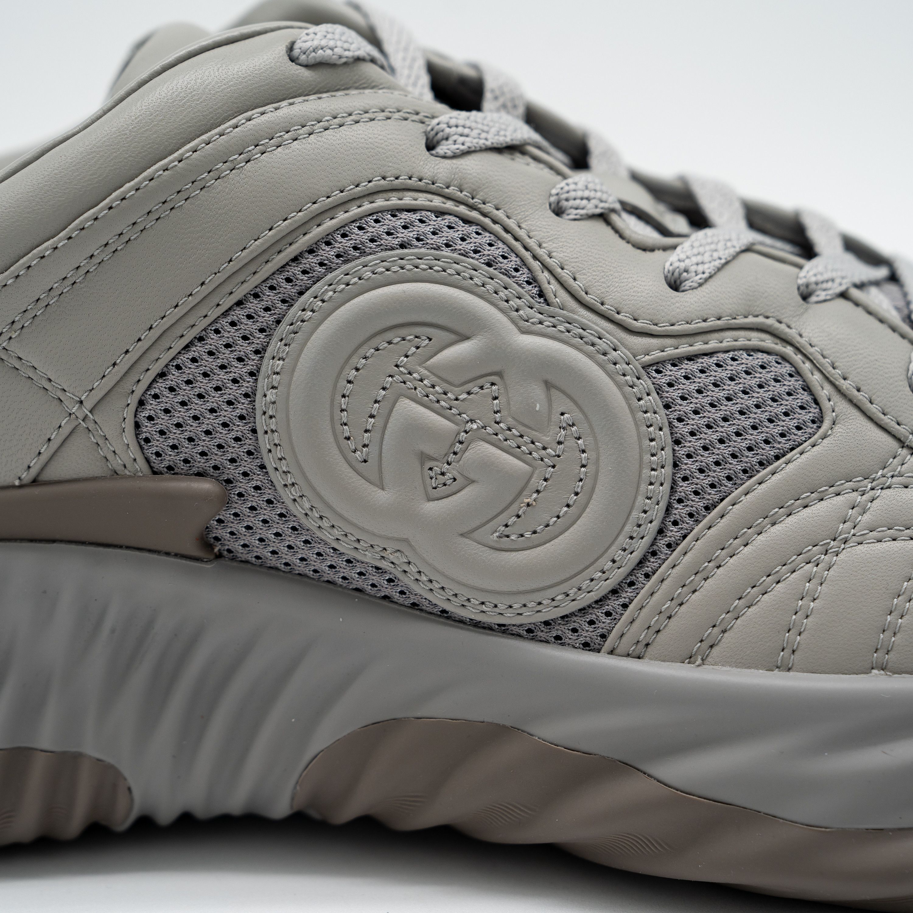 Gucci 11G 11.5 US Gucci Ripple Sneakers Grey GG Leather Size US 11.5 / EU 44-45 - 9 Thumbnail